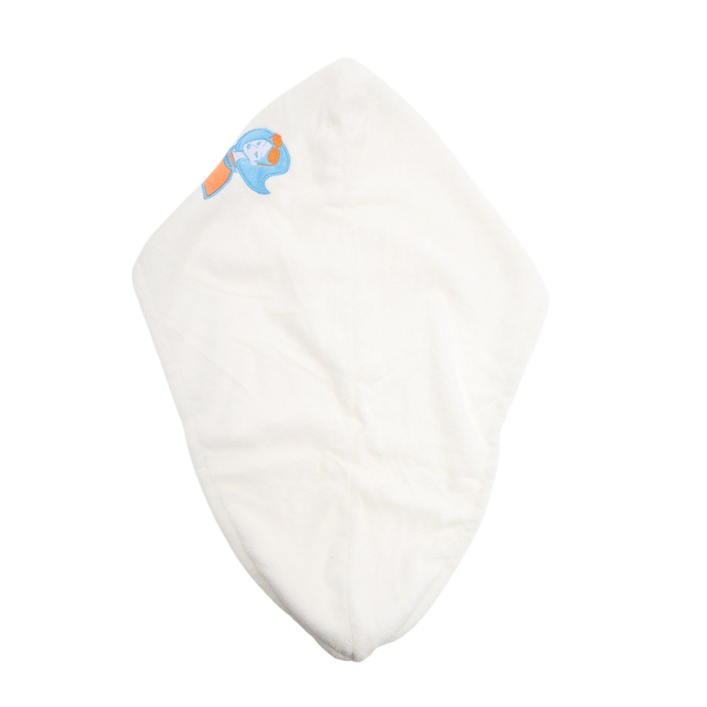 1 Pc Water-absorbent Embroidery Hair Drying Towel for Bathroom White