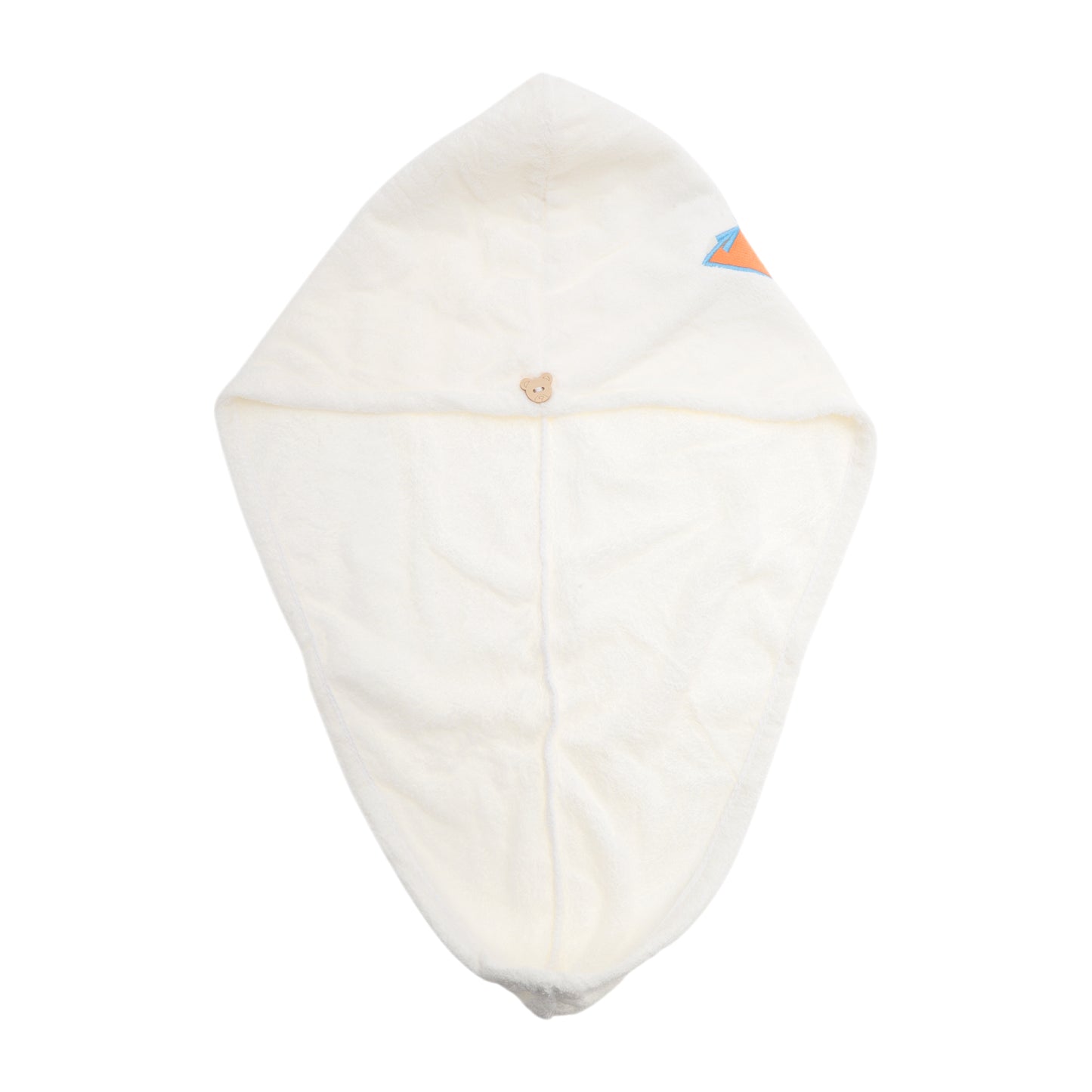 1 Pc Water-absorbent Embroidery Hair Drying Towel for Bathroom White