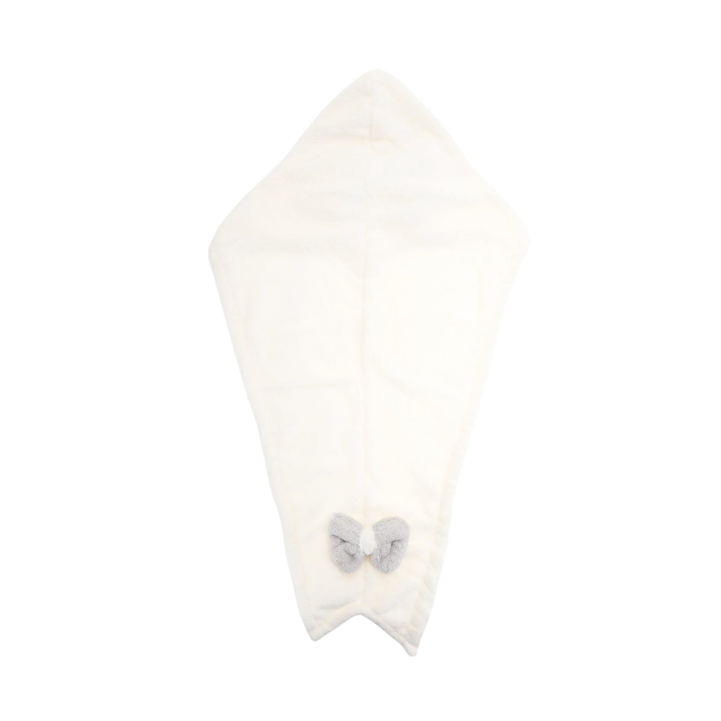 1 Pc Water-absorbent Double Bow Hair Drying Towel for Bathroom White