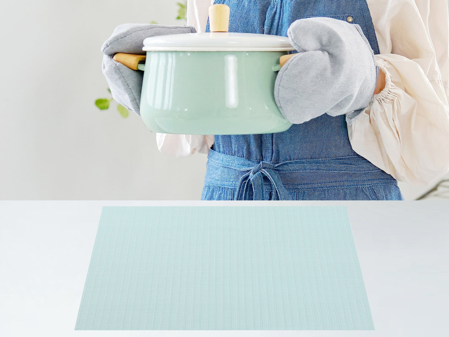 Placemats 8 Pack PVC for Kitchen Dining Table Decor Washable Heat Resistant 18*12in