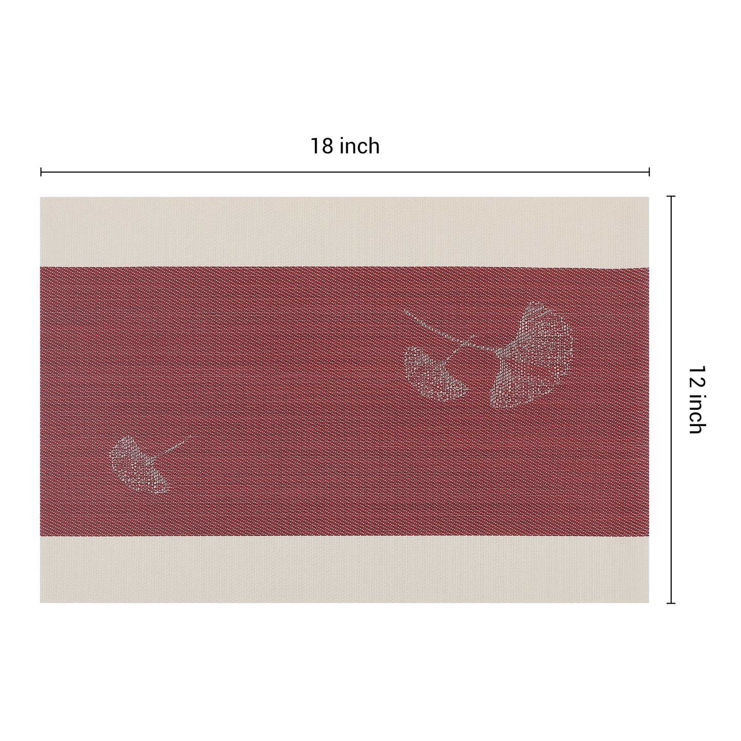 Set of 6 Floral Placemats for Kitchen Dining Table Decor Washable Wipeable 18*12in