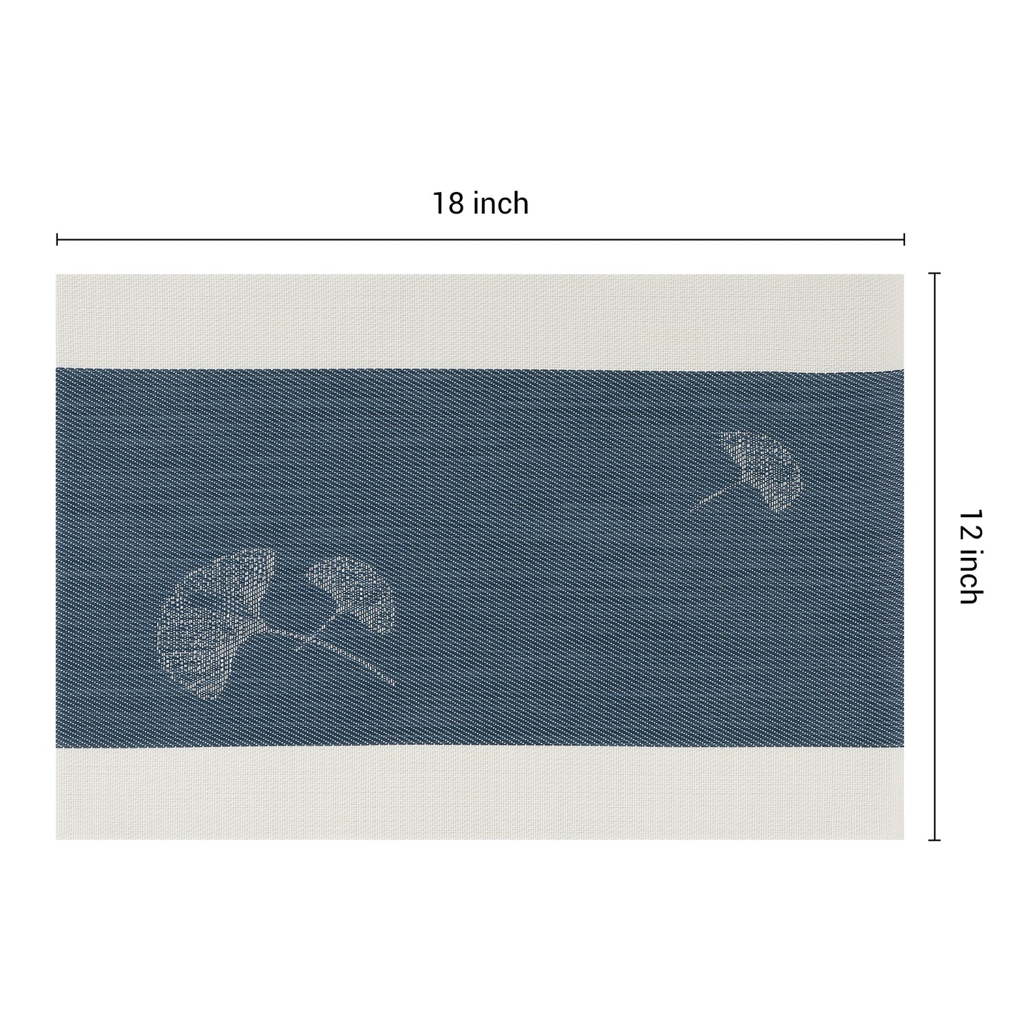 Juego de 6 manteles individuales florales para decoración de mesa de cocina y comedor, lavables y limpiables, 45,7 x 30,5 cm