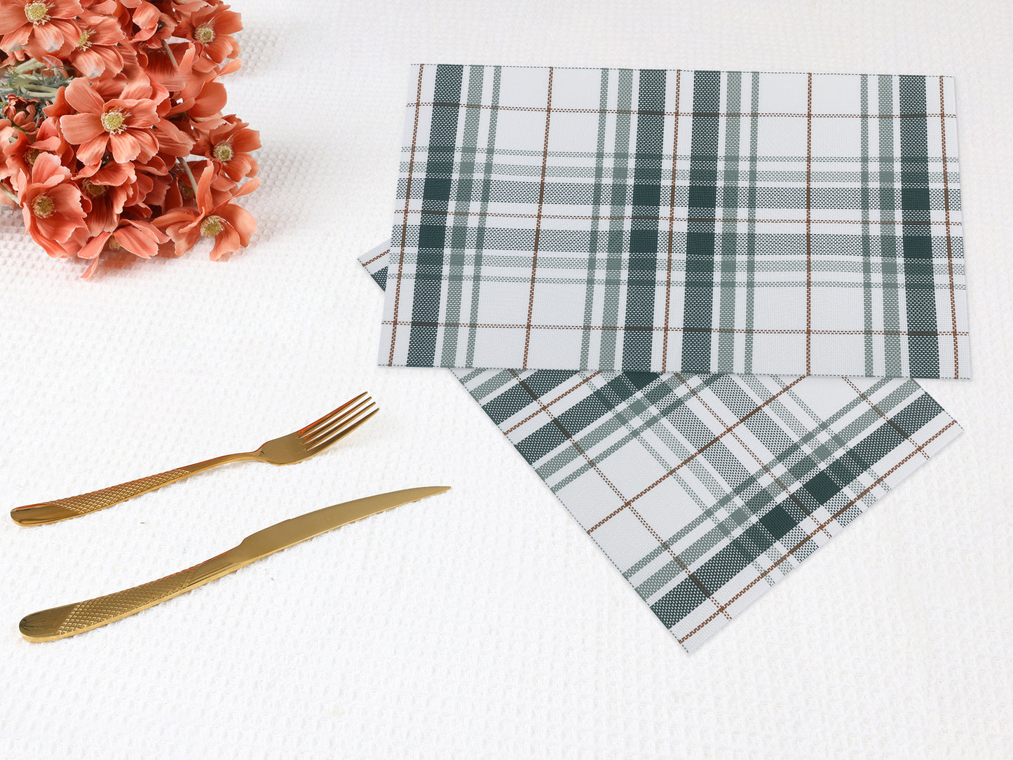 Placemats Set of 6 for Kitchen Dining Table Decor Washable Heat Resistant 18*12in