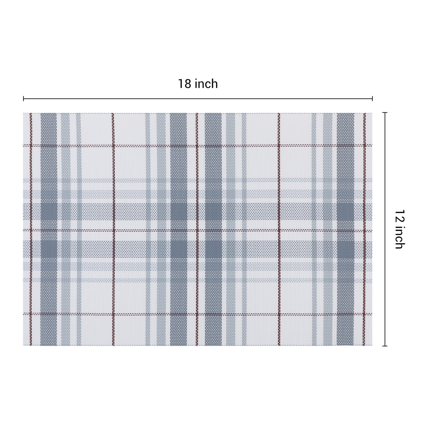 Placemats Set of 6 PVC for Kitchen Dining Table Decor Washable Heat Resistant 18*12in