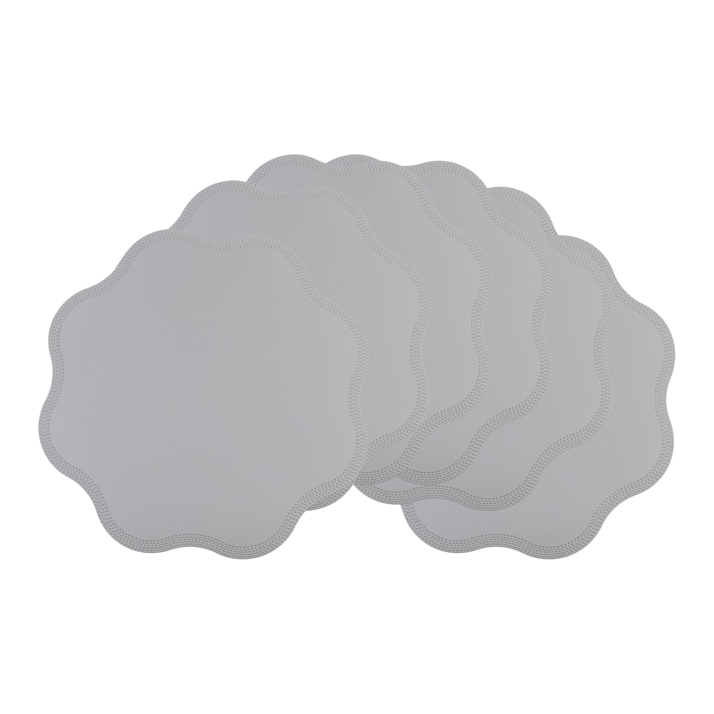 Placemats Set of 6 Faux Leather for Kitchen Dining Table Decor, Washable Wipeable 15*15in