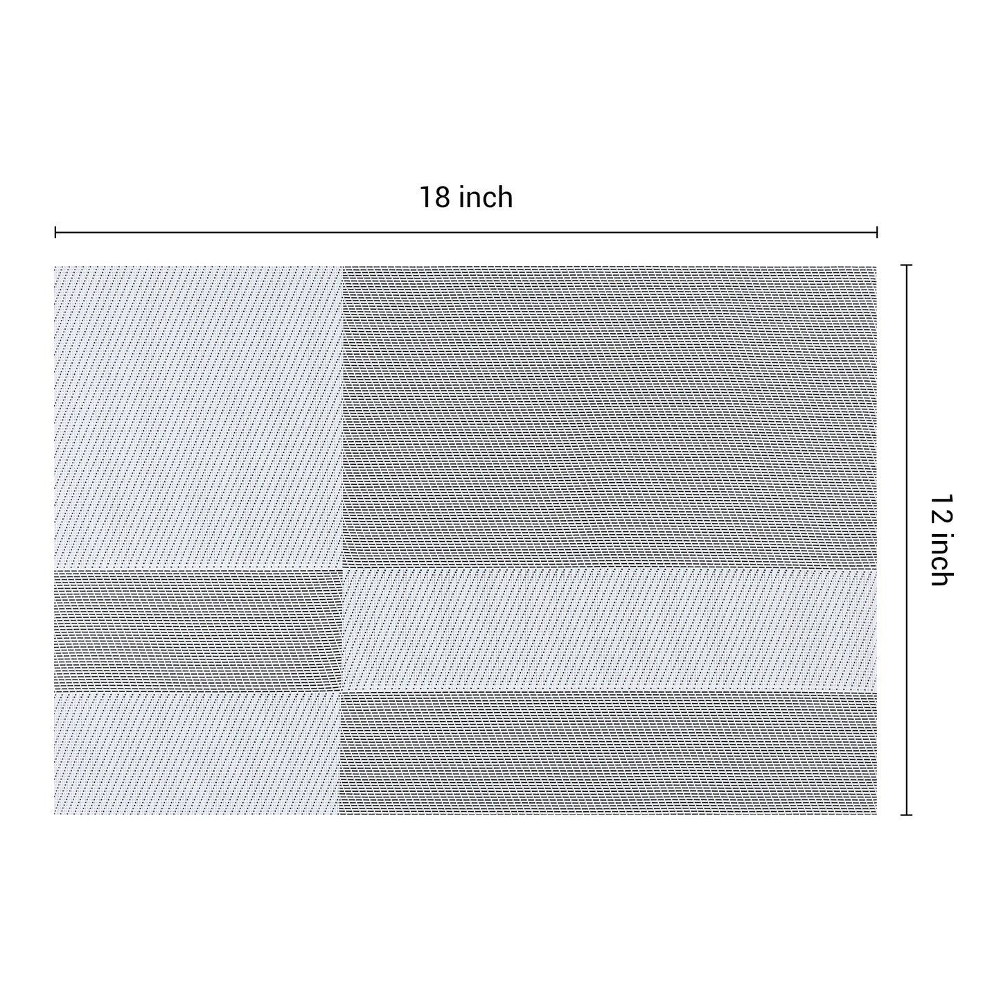 Juego de 8 manteles individuales de PVC para decoración de mesa de cocina y comedor, lavables y lavables, 45,7 x 30,5 cm