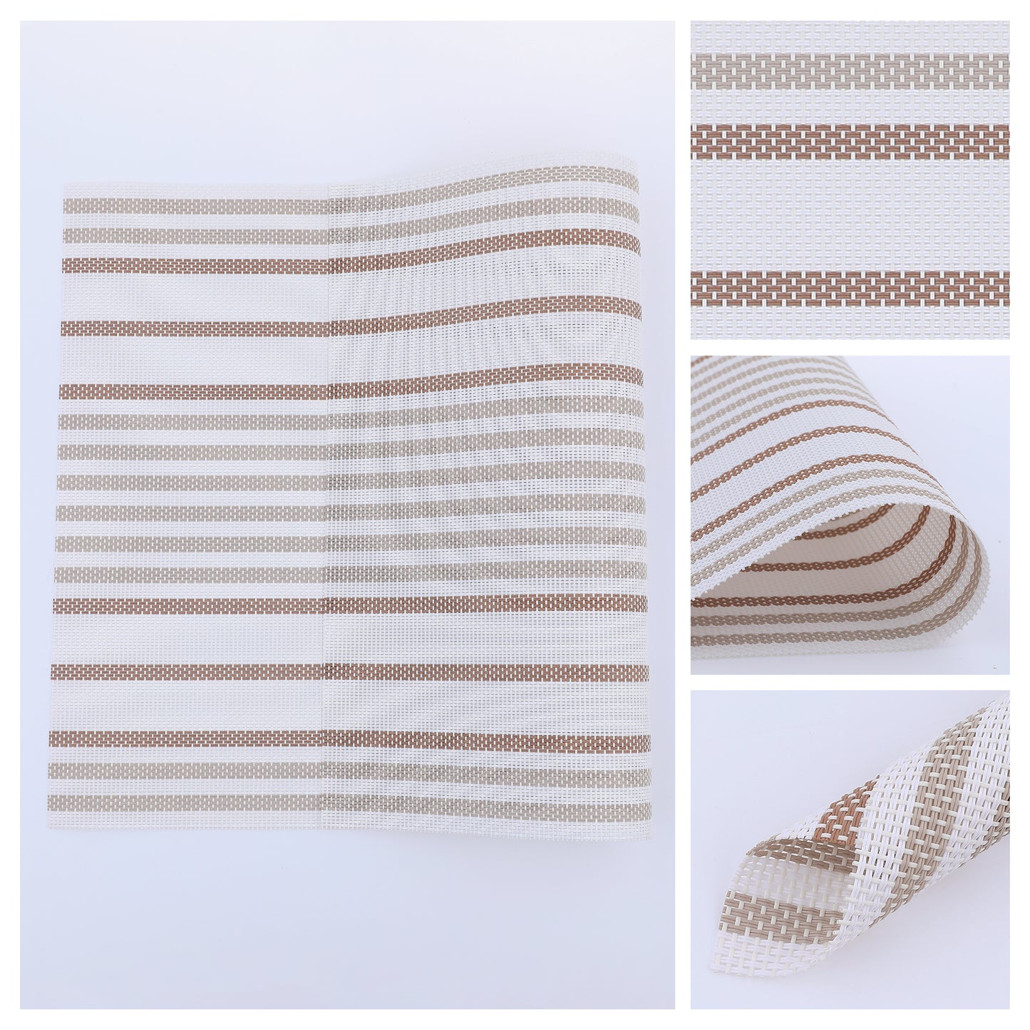 Juego de 8 manteles individuales de PVC para decoración de mesa de cocina y comedor, lavables y lavables, 45,7 x 30,5 cm