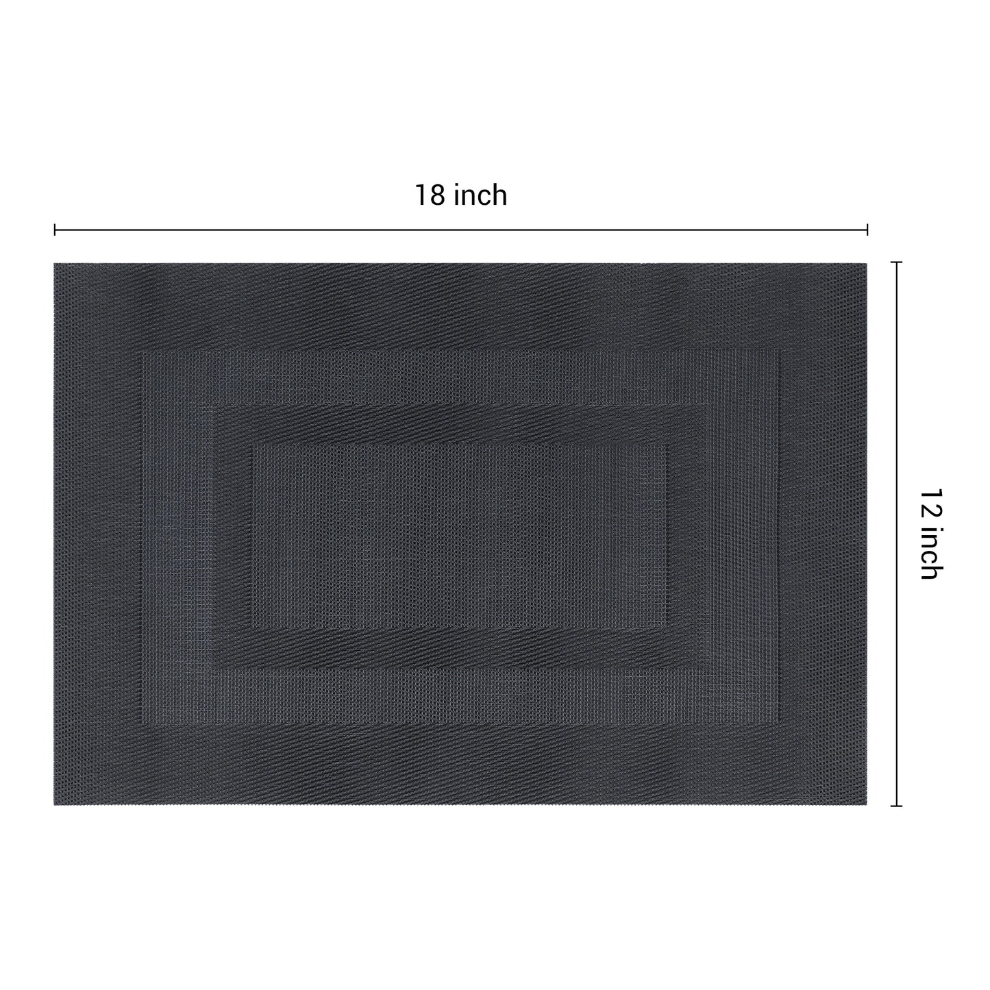 Placemats Set of 6 PVC for Kitchen Dining Table Decor Washable Heat Resistant Wipeable 18*12in