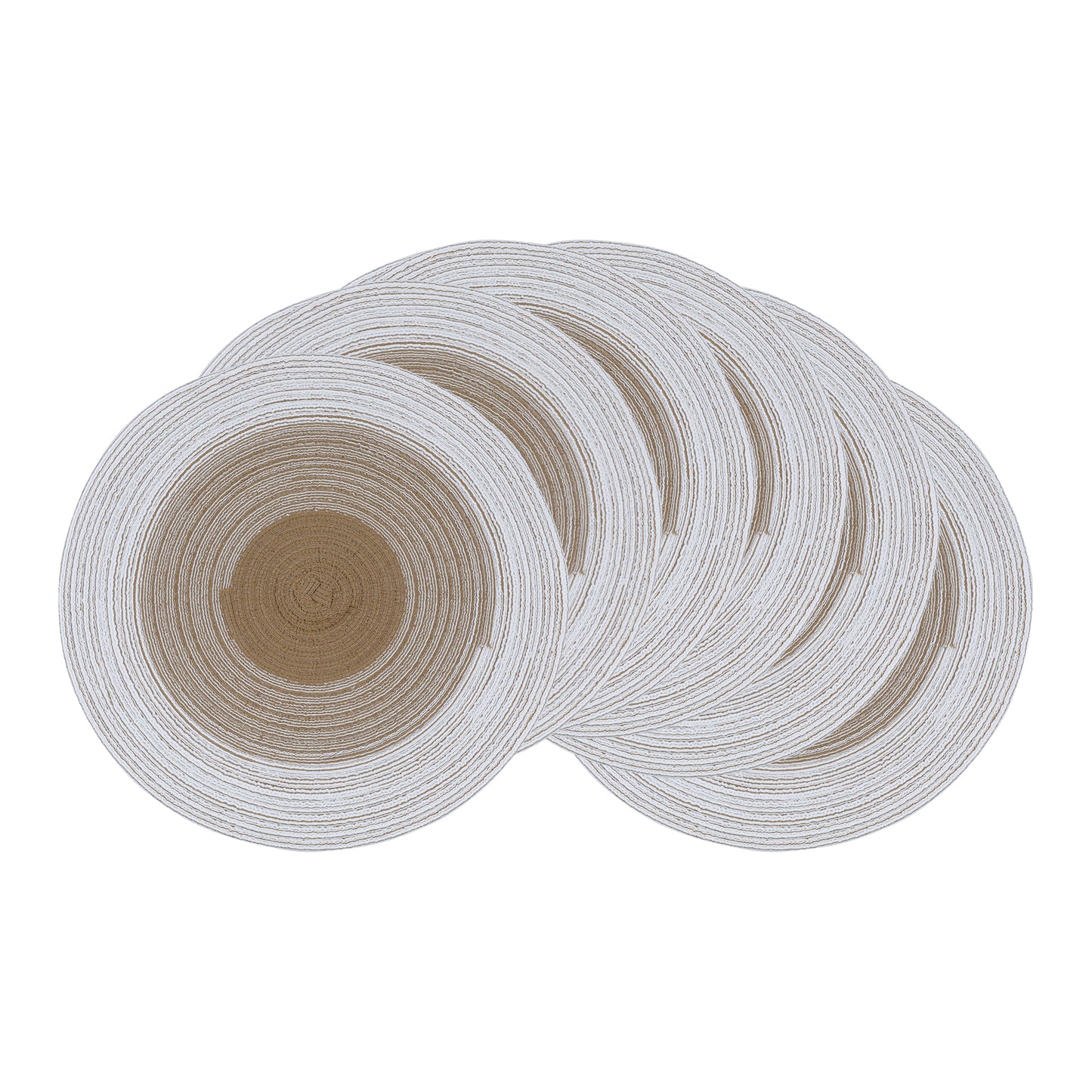 Juego de 6 manteles individuales de ratán para decoración de mesa de comedor, cocina interior y exterior, fáciles de limpiar, 35,5 x 35,5 cm