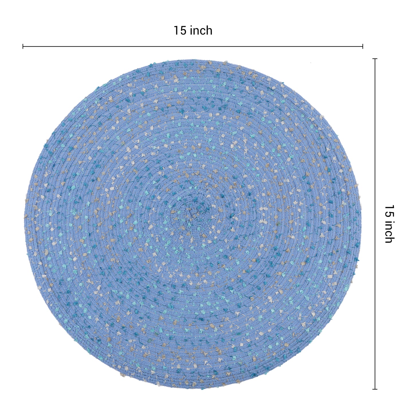Rustic Placemats Set of 6 Round for Dining Table Decor Wipe Clean 15*15in