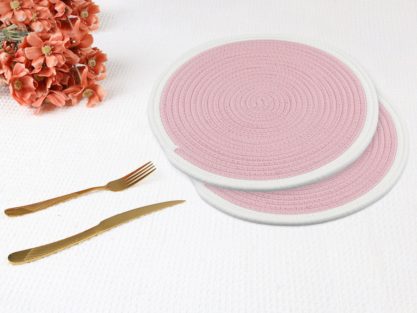 Farmhouse Placemats Set of 4 Thickness for Dining Table Decor 14*14in