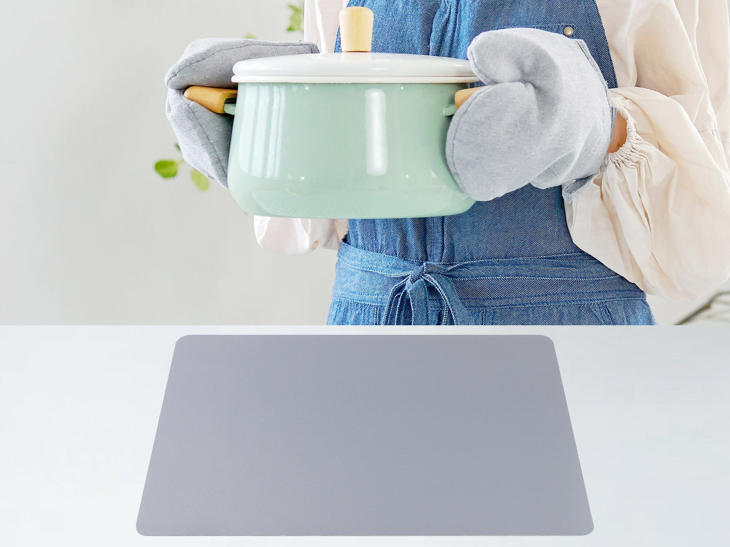 Placemats Set of 6 Faux Leather for Kitchen Dining Table Decor Washable Heat Resistant 17*12in