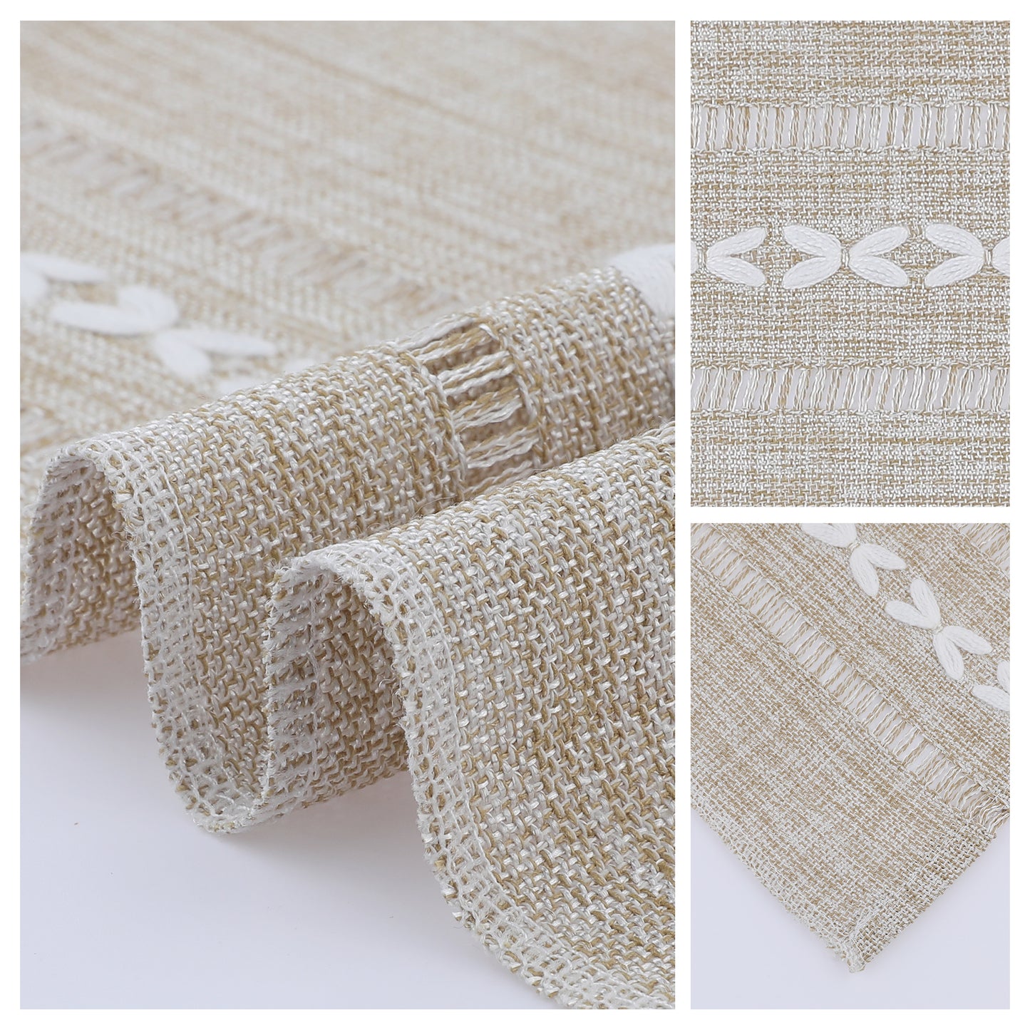 Placemats Set of 8 Linen for Kitchen Dining Table Decor Washable Heat Resistant 20*12in