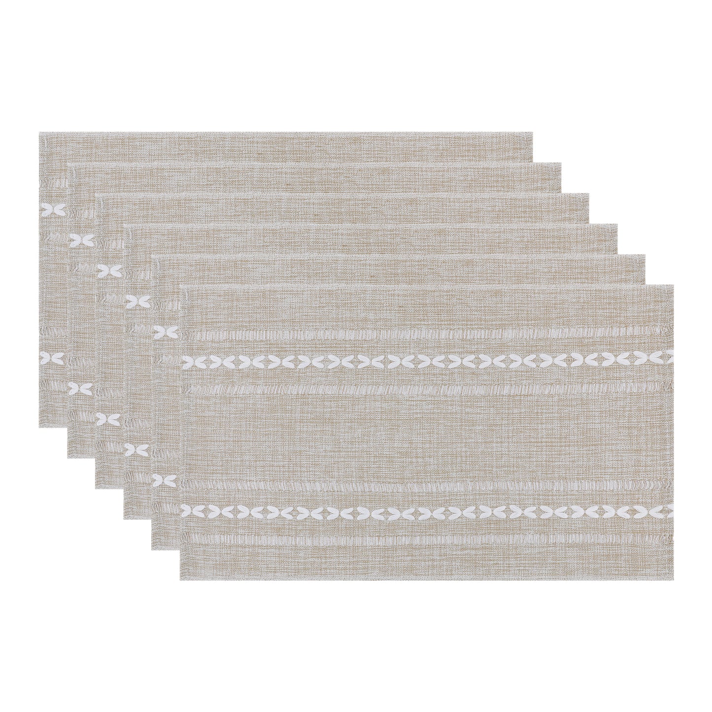 Placemats Set of 8 Linen for Kitchen Dining Table Decor Washable Heat Resistant 20*12in