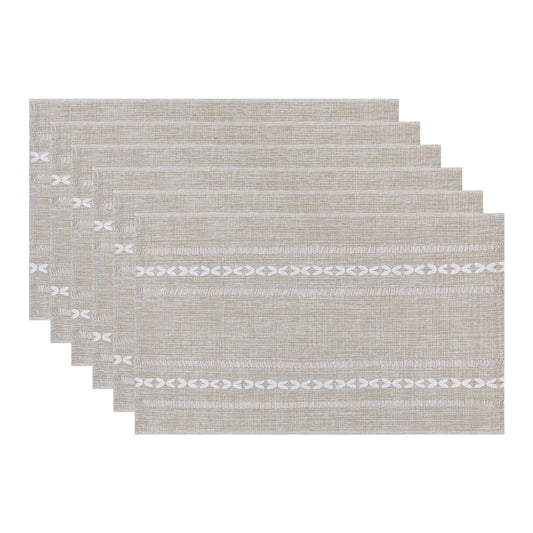 Placemats Set of 8 Linen for Kitchen Dining Table Decor Washable Heat Resistant 20*12in