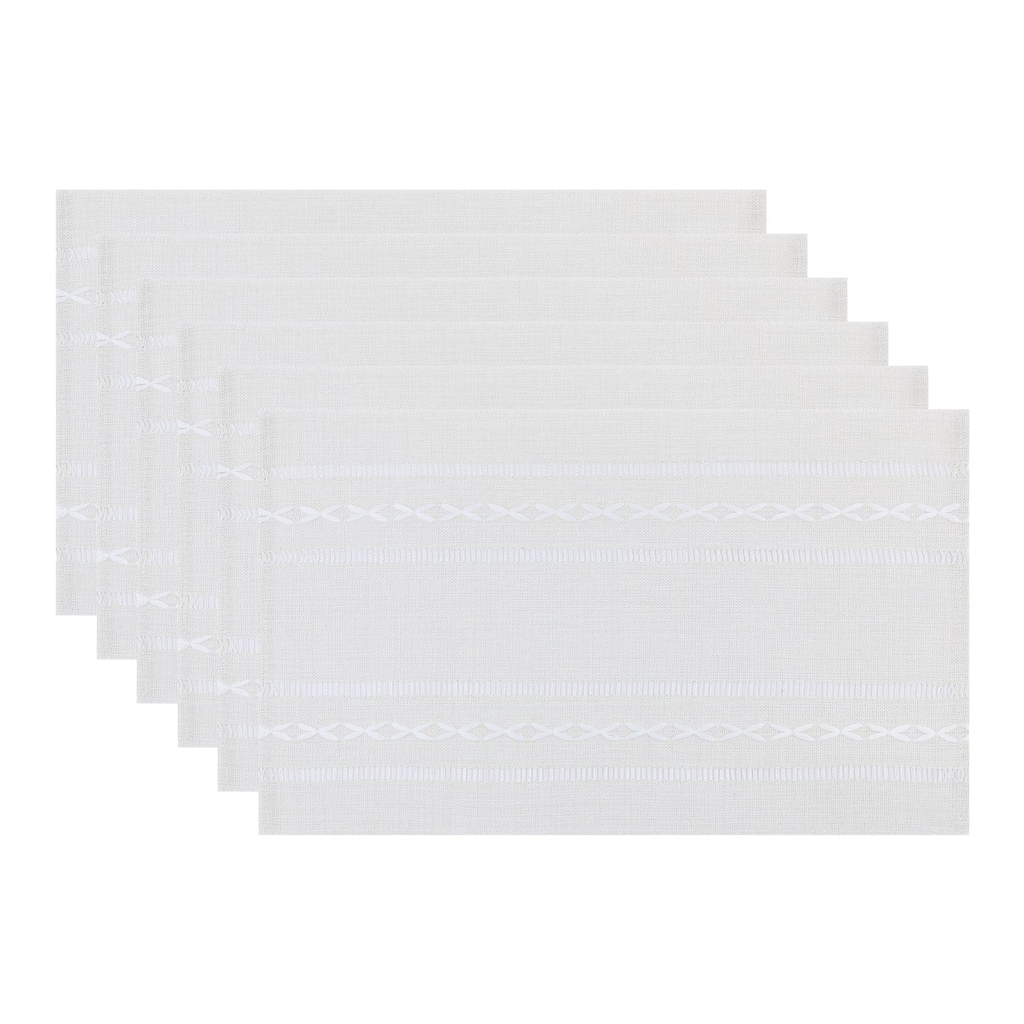 Placemats Set of 8 Linen for Kitchen Dining Table Decor Washable Heat Resistant 20*12in