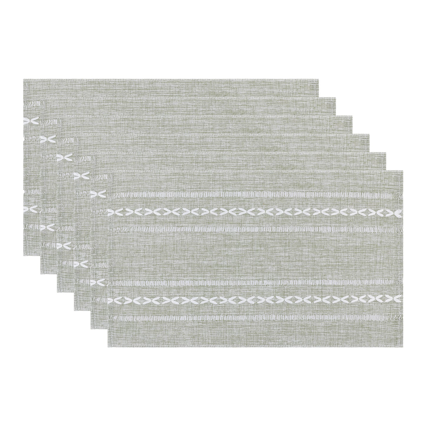 Juego de 8 manteles individuales de lino para decoración de mesa de cocina y comedor, lavables y resistentes al calor, 50 x 30 cm