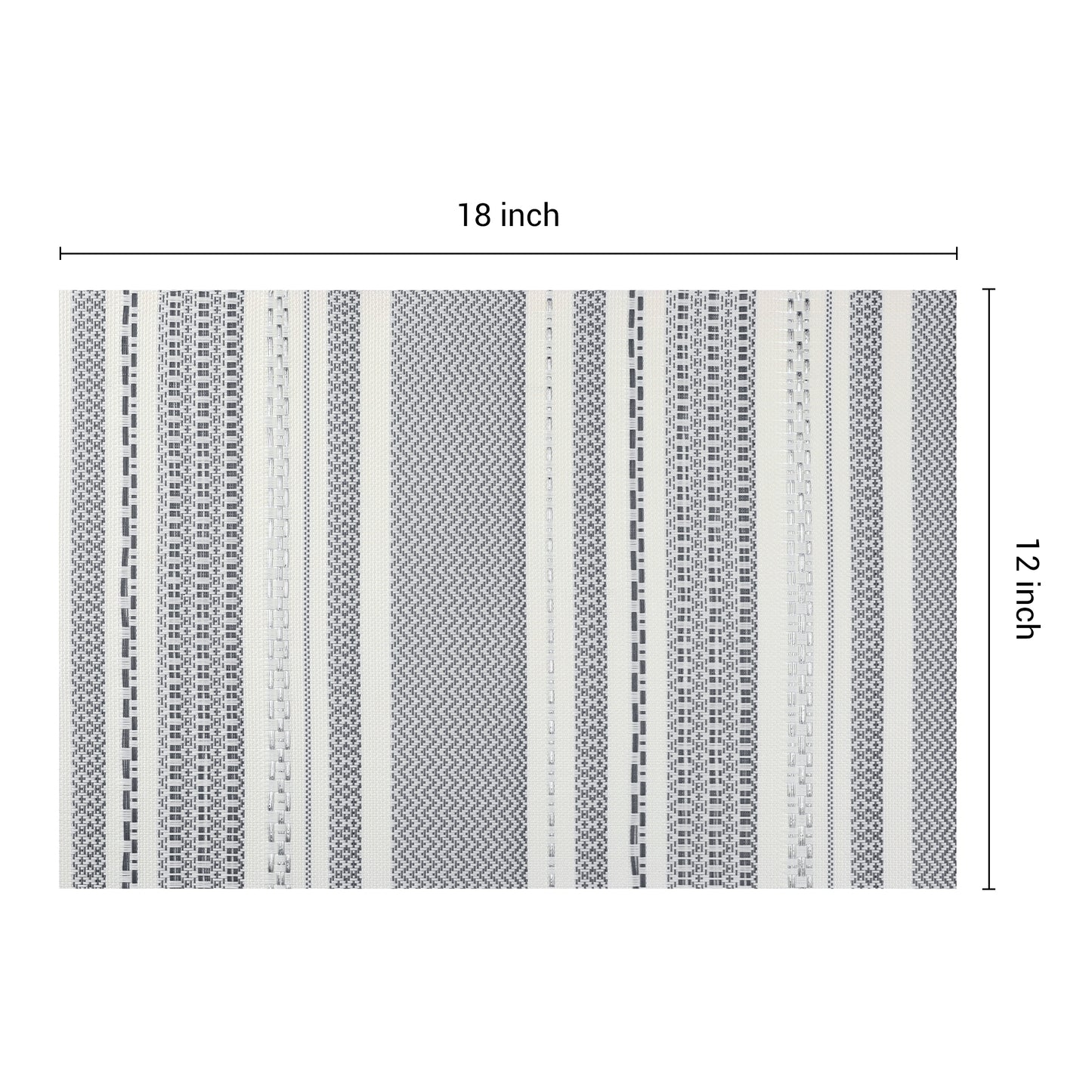 Placemats Set of 6 PVC for Kitchen Dining Table Decor Washable Heat Resistant 18*12in