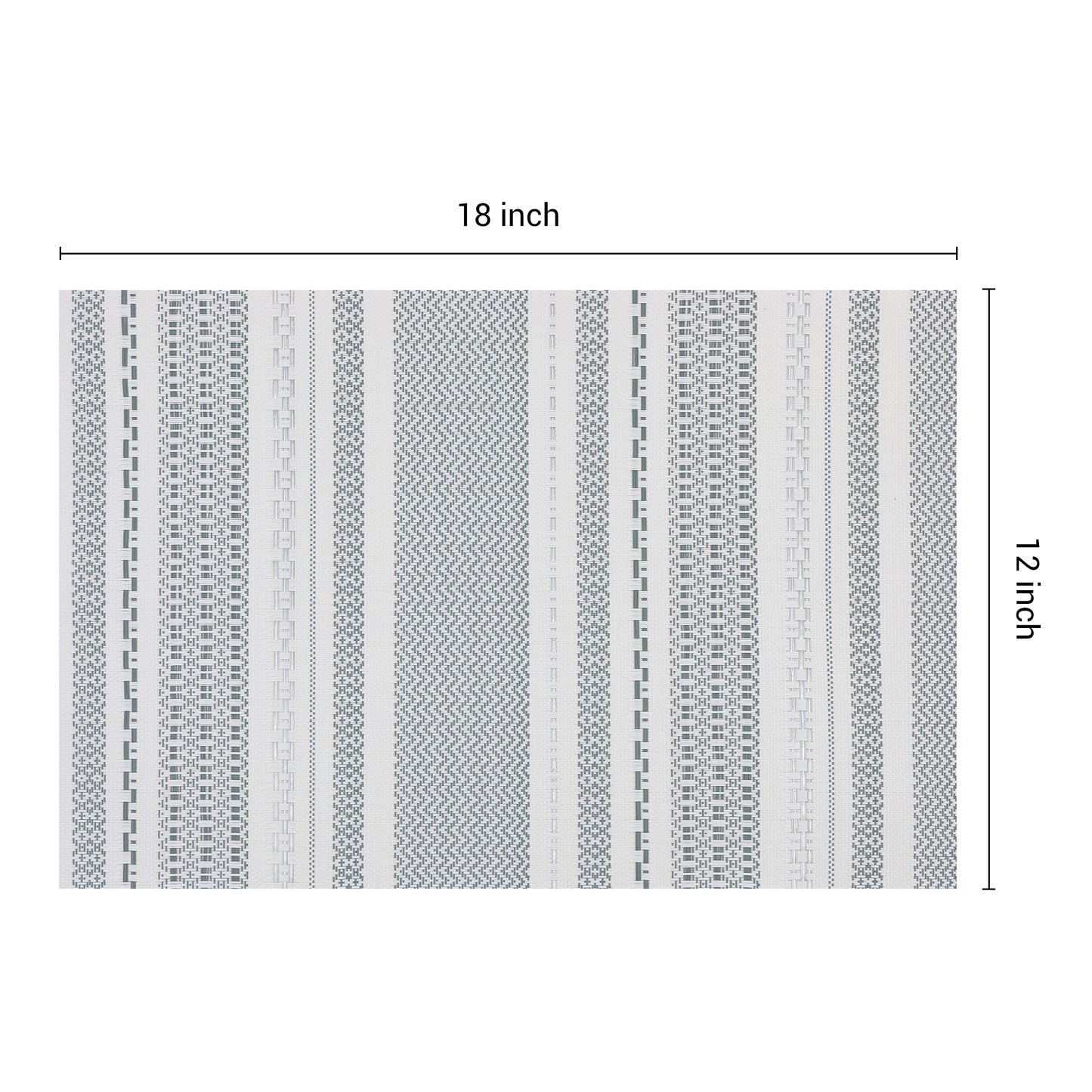 Placemats Set of 6 PVC for Kitchen Dining Table Decor Washable Heat Resistant 18*12in