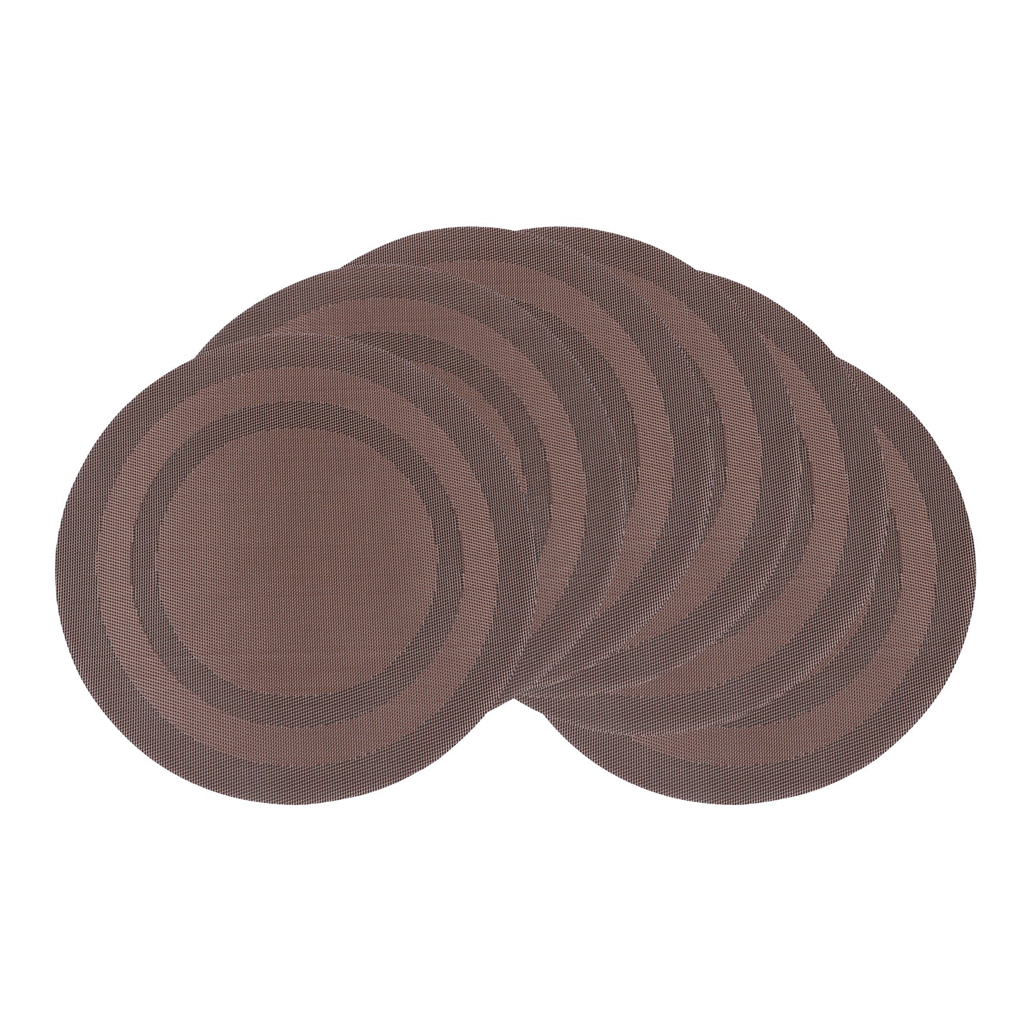 Set of 6 PVC Round Placemats for Kitchen Dining Table Decor Washable Heat Resistant 15*15in
