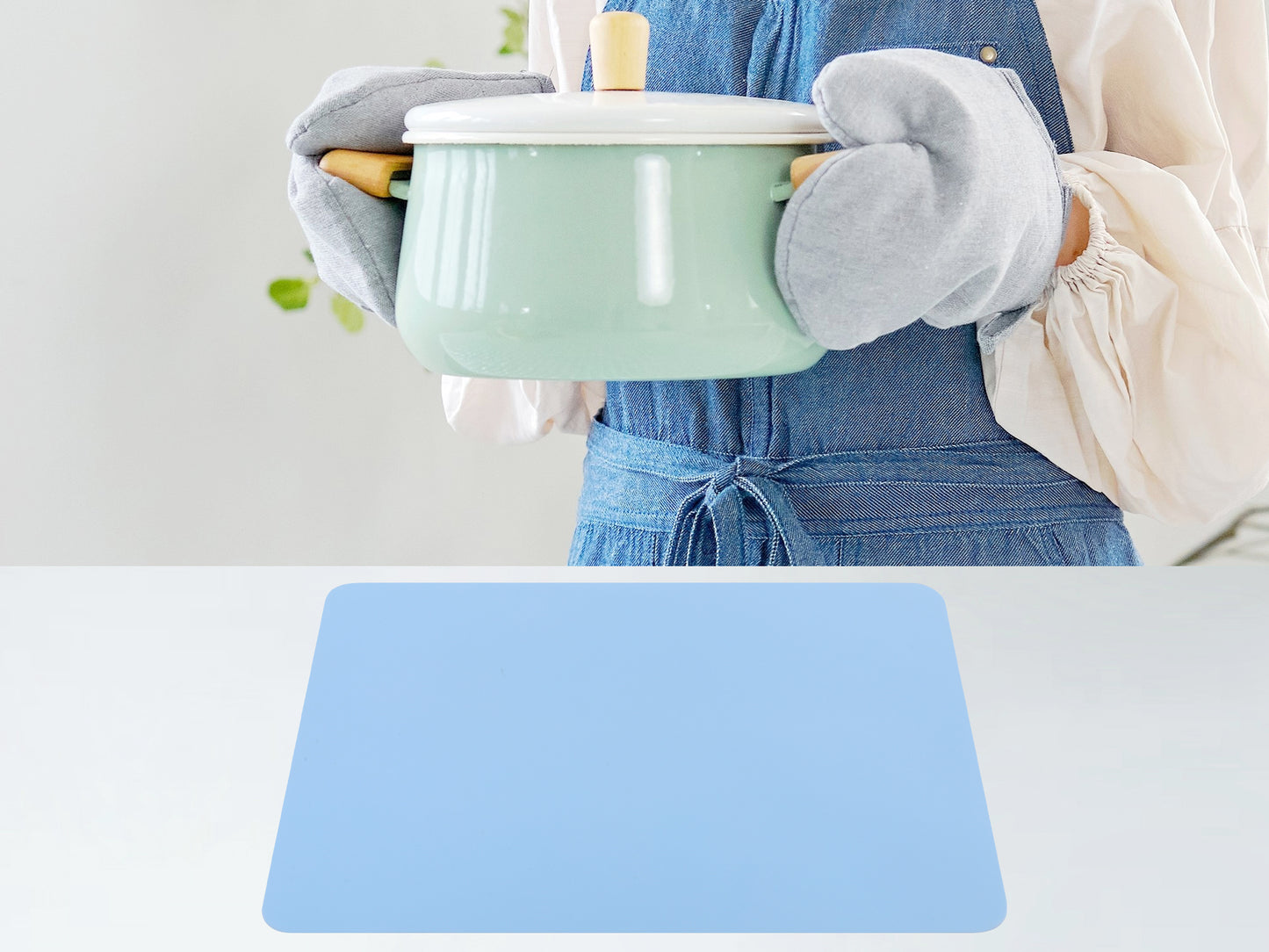 Placemats Set of 6 Silicone for Kitchen Dining Table Decor Washable Heat Resistant 16*12in