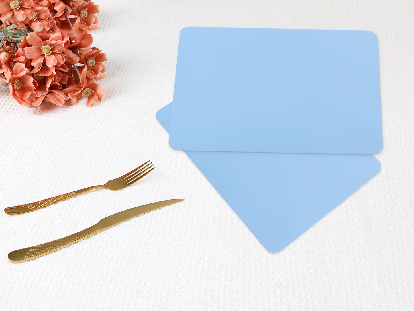 Placemats Set of 6 Silicone for Kitchen Dining Table Decor Washable Heat Resistant 16*12in