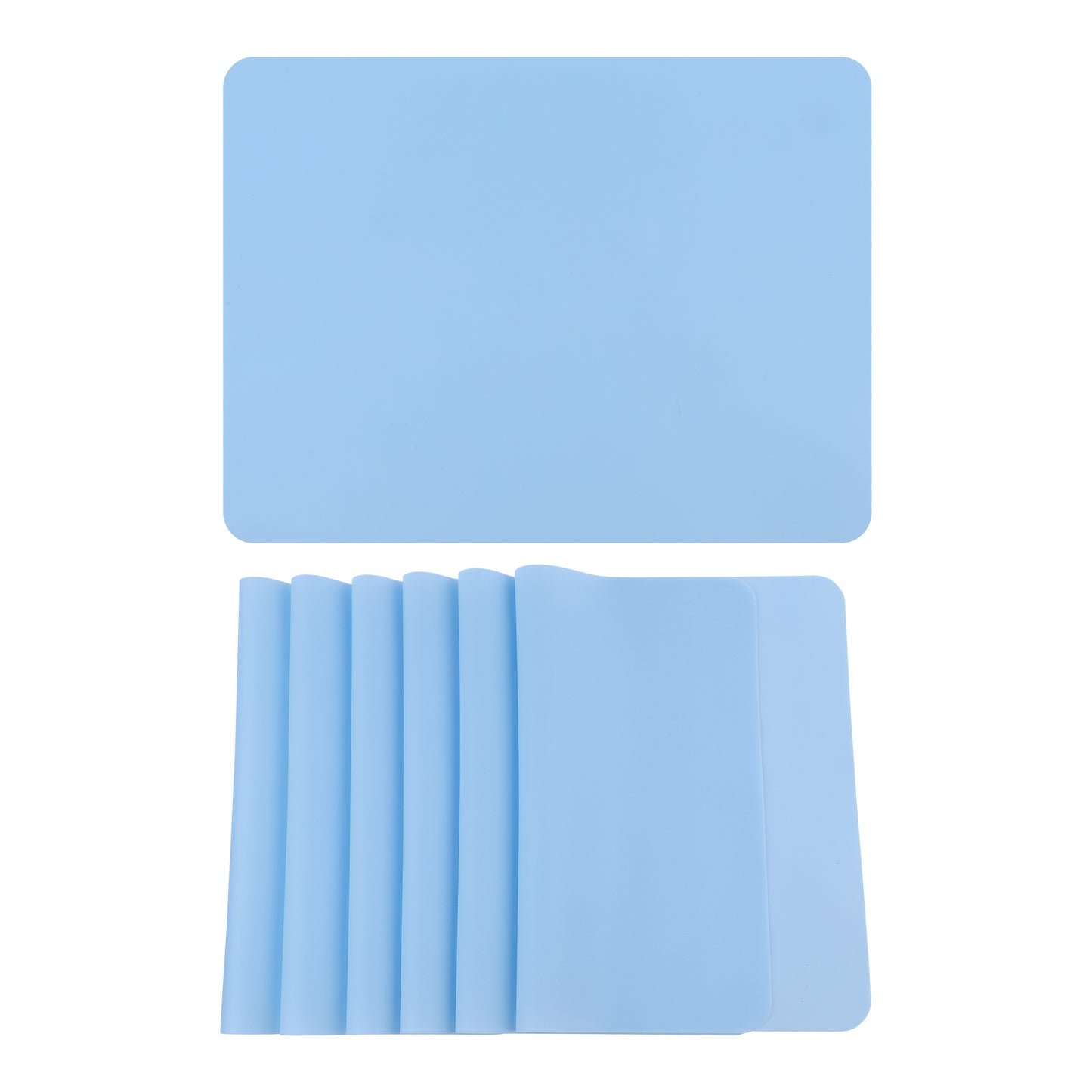 Placemats Set of 6 Silicone for Kitchen Dining Table Decor Washable Heat Resistant 16*12in