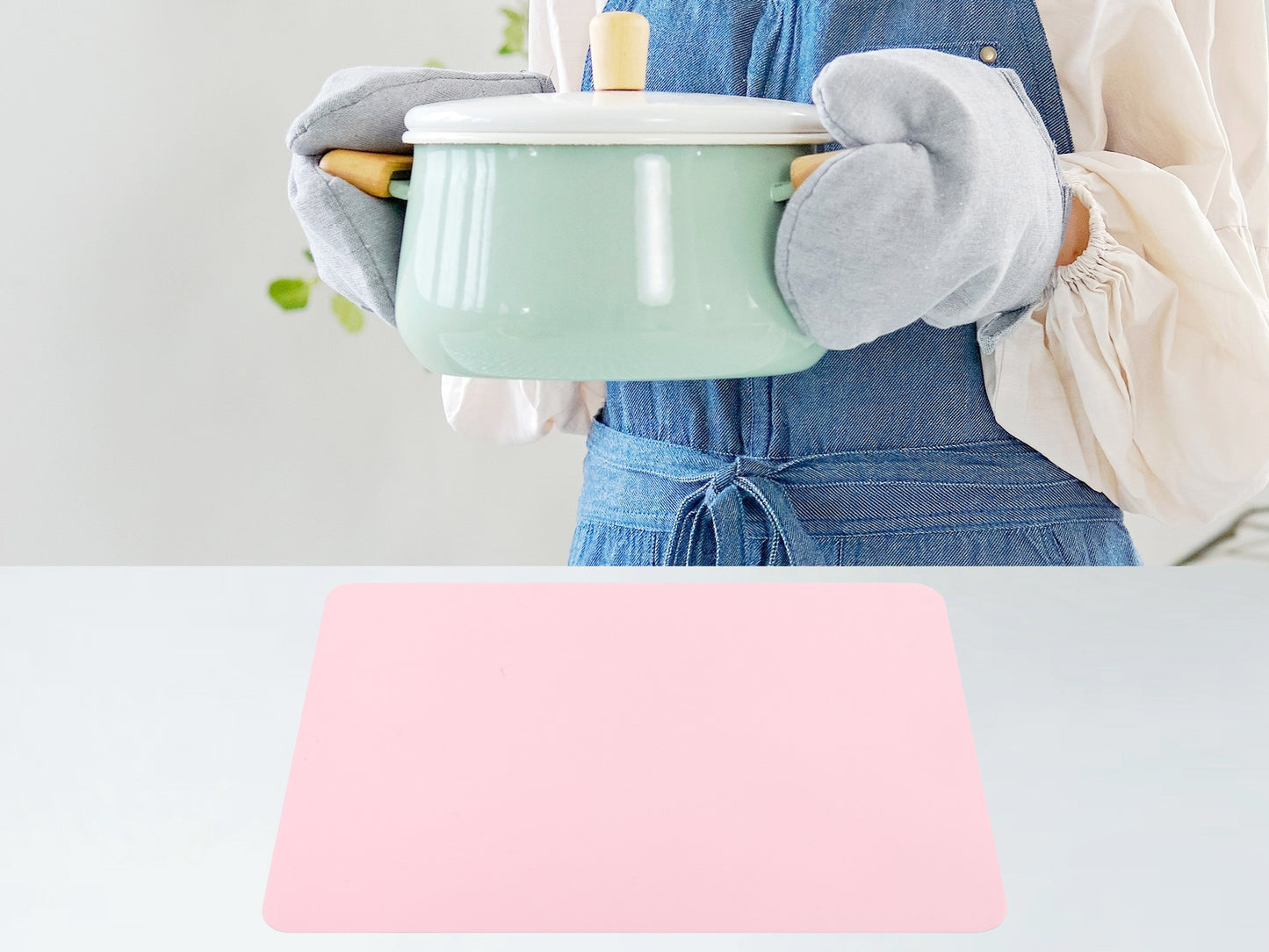 Placemats Set of 6 Silicone for Kitchen Dining Table Decor Washable Heat Resistant 16*12in