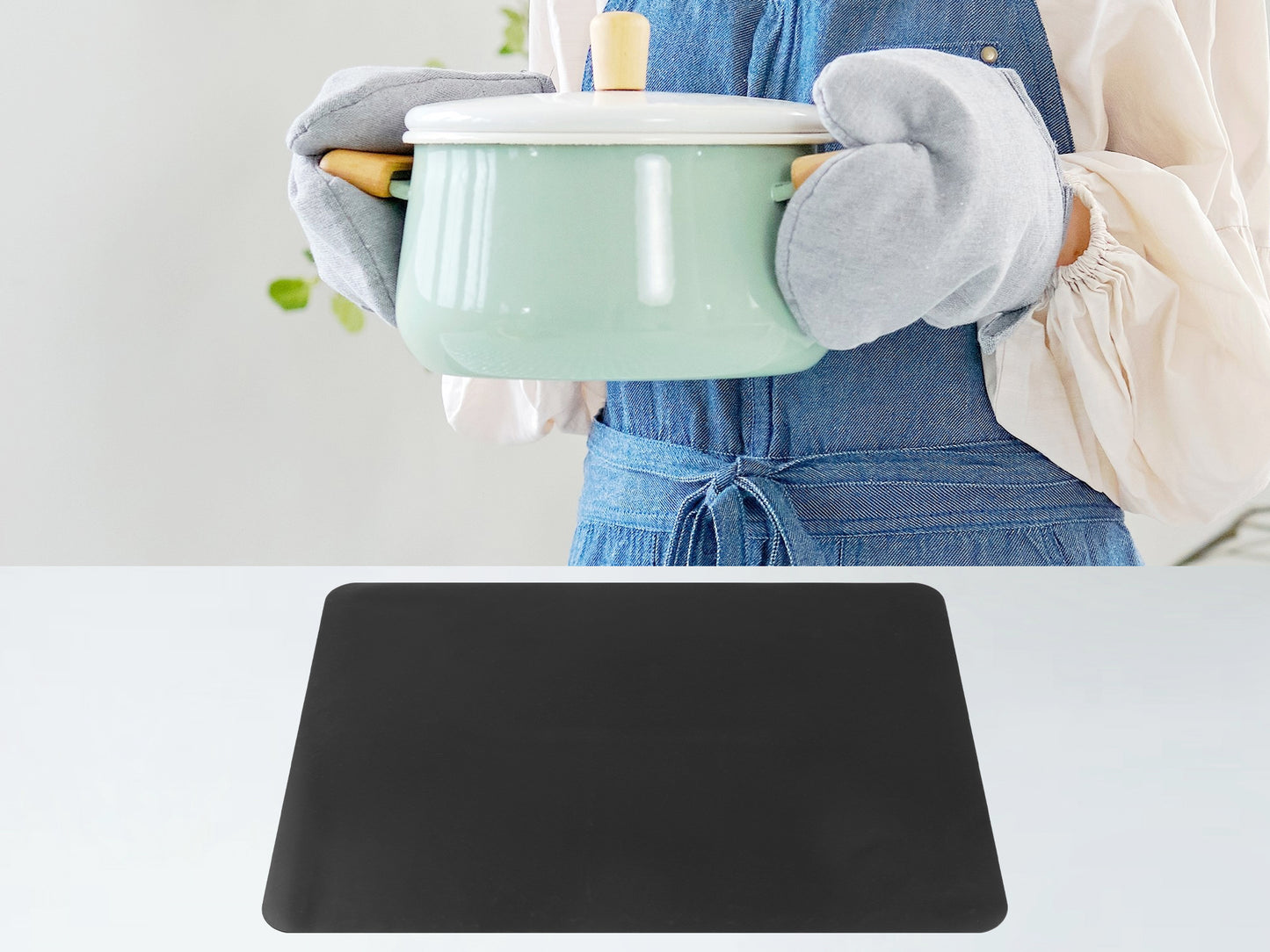 Placemats Set of 6 Silicone for Kitchen Dining Table Decor Washable Heat Resistant 16*12in