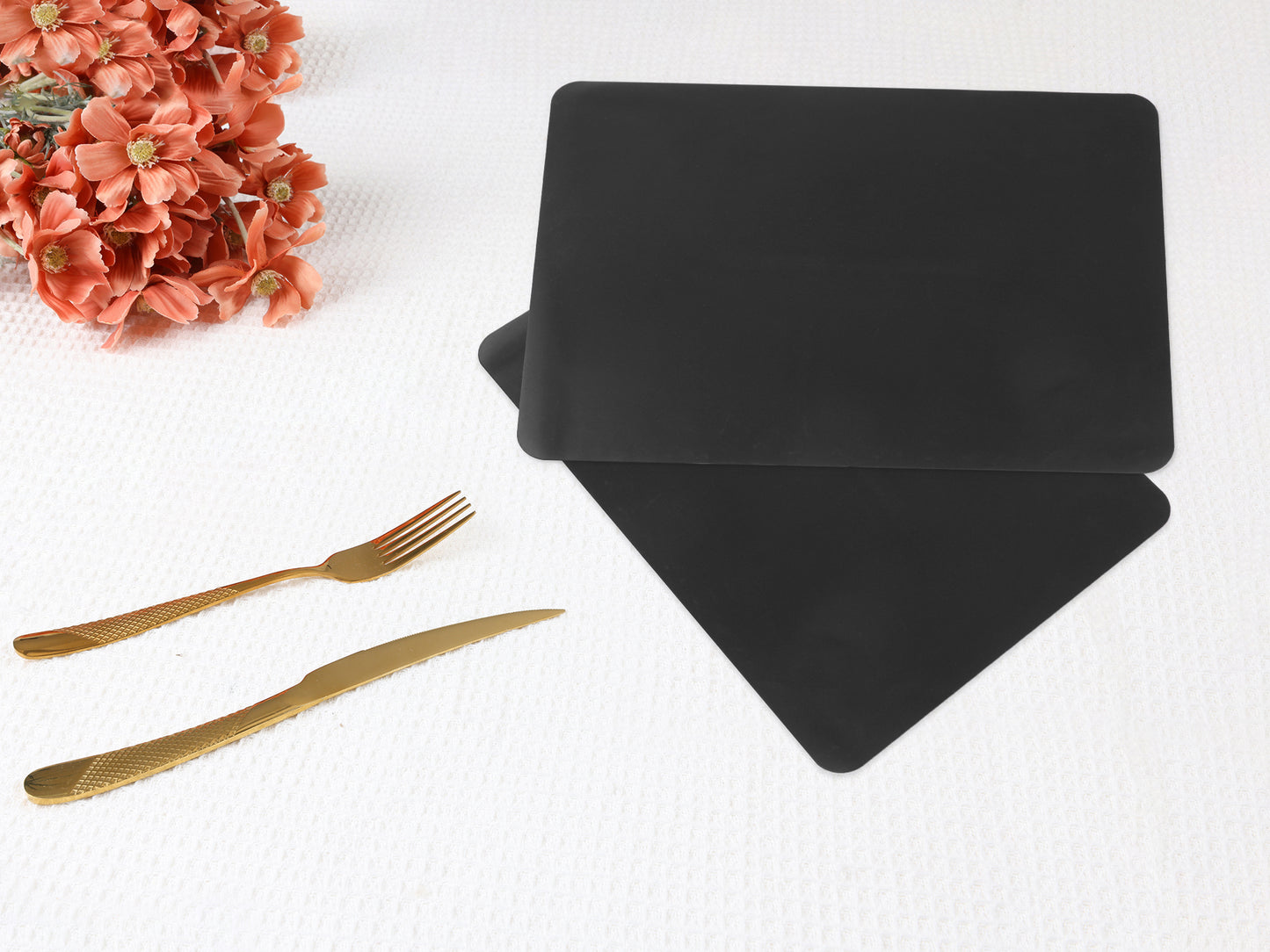 Placemats Set of 6 Silicone for Kitchen Dining Table Decor Washable Heat Resistant 16*12in