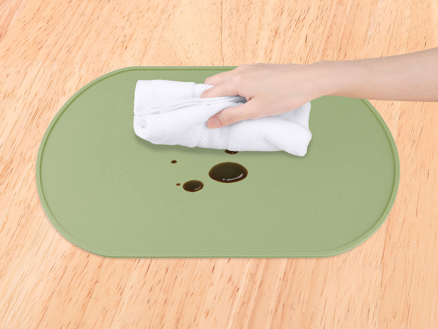 Placemats Set of 6 Silicone for Kitchen Dining Table Decor Washable Heat Resistant 15*10in