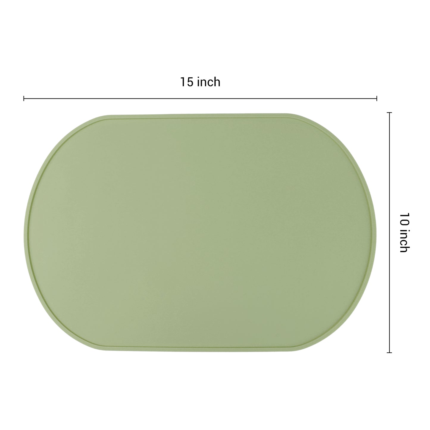 Placemats Set of 6 Silicone for Kitchen Dining Table Decor Washable Heat Resistant 15*10in