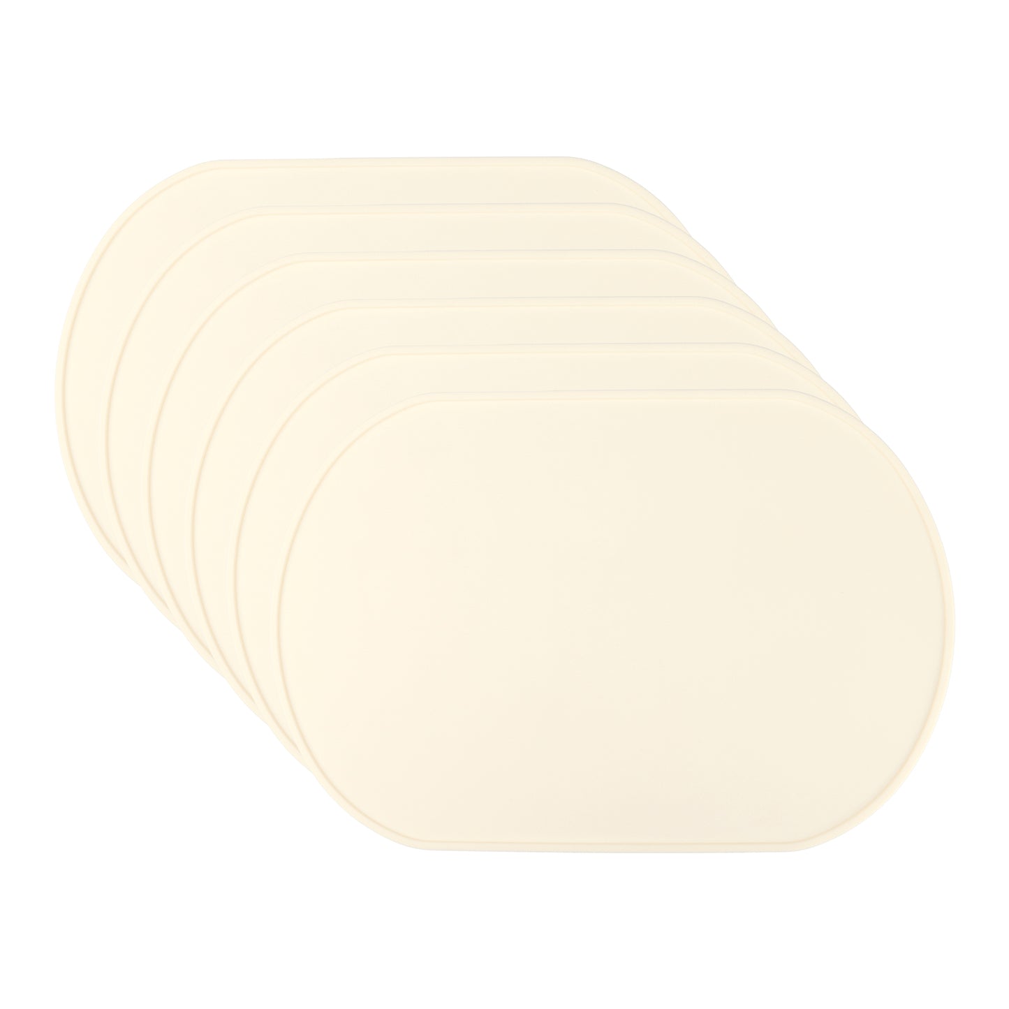 Juego de 6 manteles individuales de silicona para decoración de mesa de cocina y comedor, lavables y resistentes al calor, 15 x 10 pulgadas