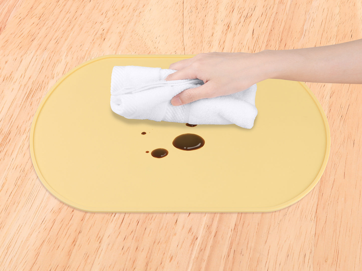 Juego de 6 manteles individuales de silicona para decoración de mesa de cocina y comedor, lavables y resistentes al calor, 15 x 10 pulgadas
