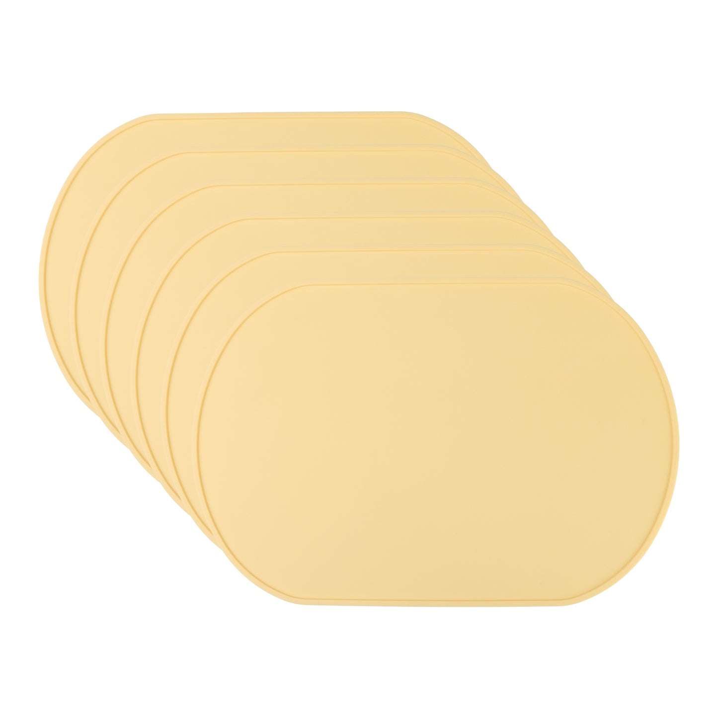 Juego de 6 manteles individuales de silicona para decoración de mesa de cocina y comedor, lavables y resistentes al calor, 15 x 10 pulgadas
