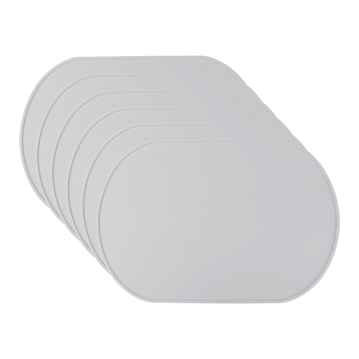 Juego de 6 manteles individuales de silicona para decoración de mesa de cocina y comedor, lavables y resistentes al calor, 15 x 10 pulgadas