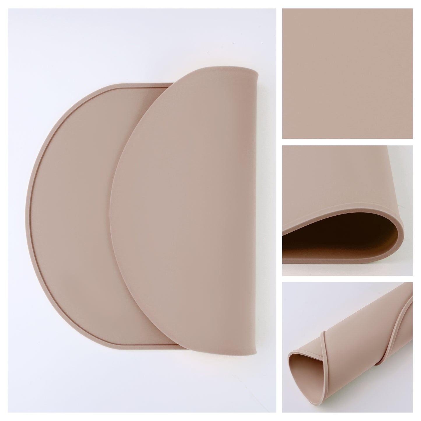 Juego de 6 manteles individuales de silicona para decoración de mesa de cocina y comedor, lavables y resistentes al calor, 15 x 10 pulgadas