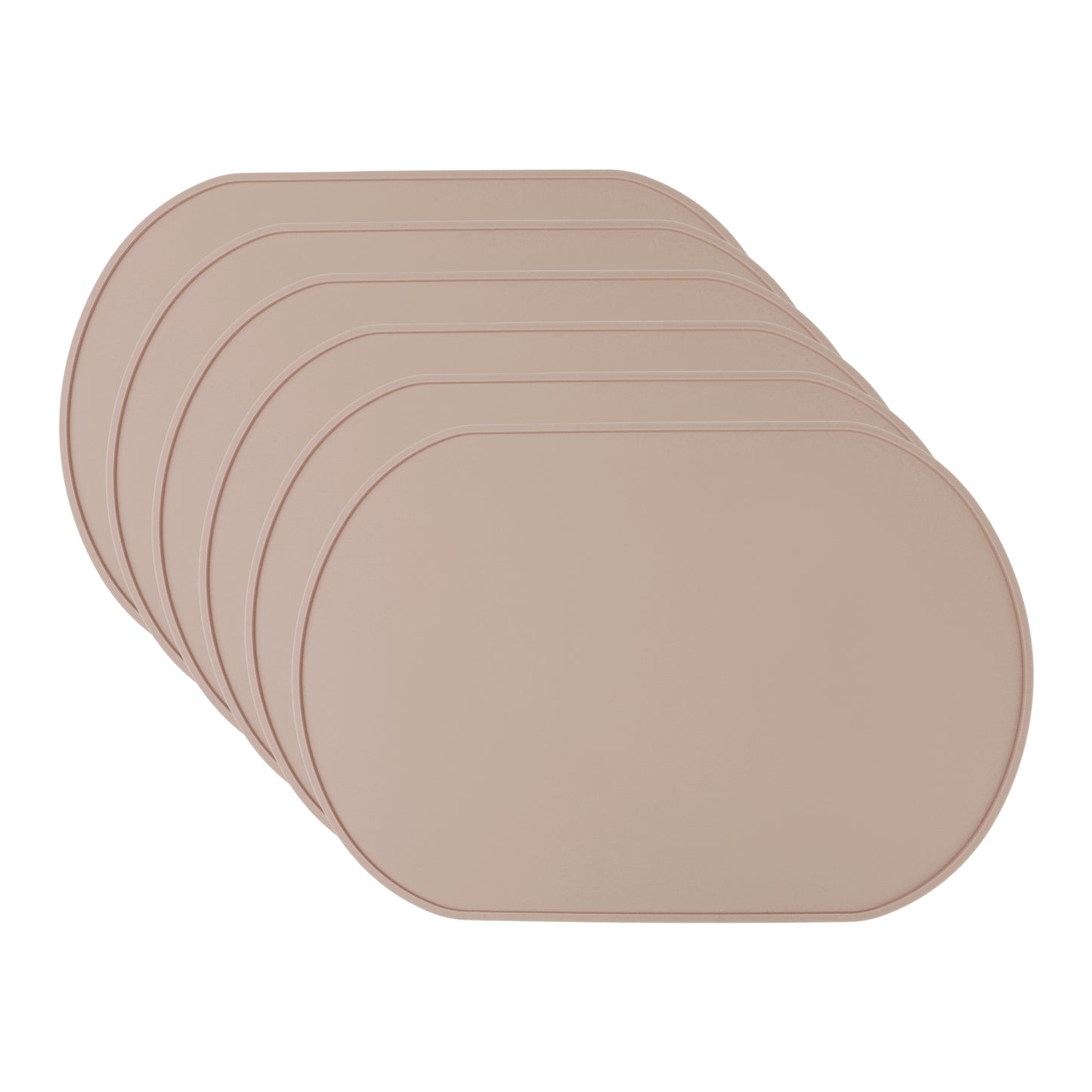 Juego de 6 manteles individuales de silicona para decoración de mesa de cocina y comedor, lavables y resistentes al calor, 15 x 10 pulgadas