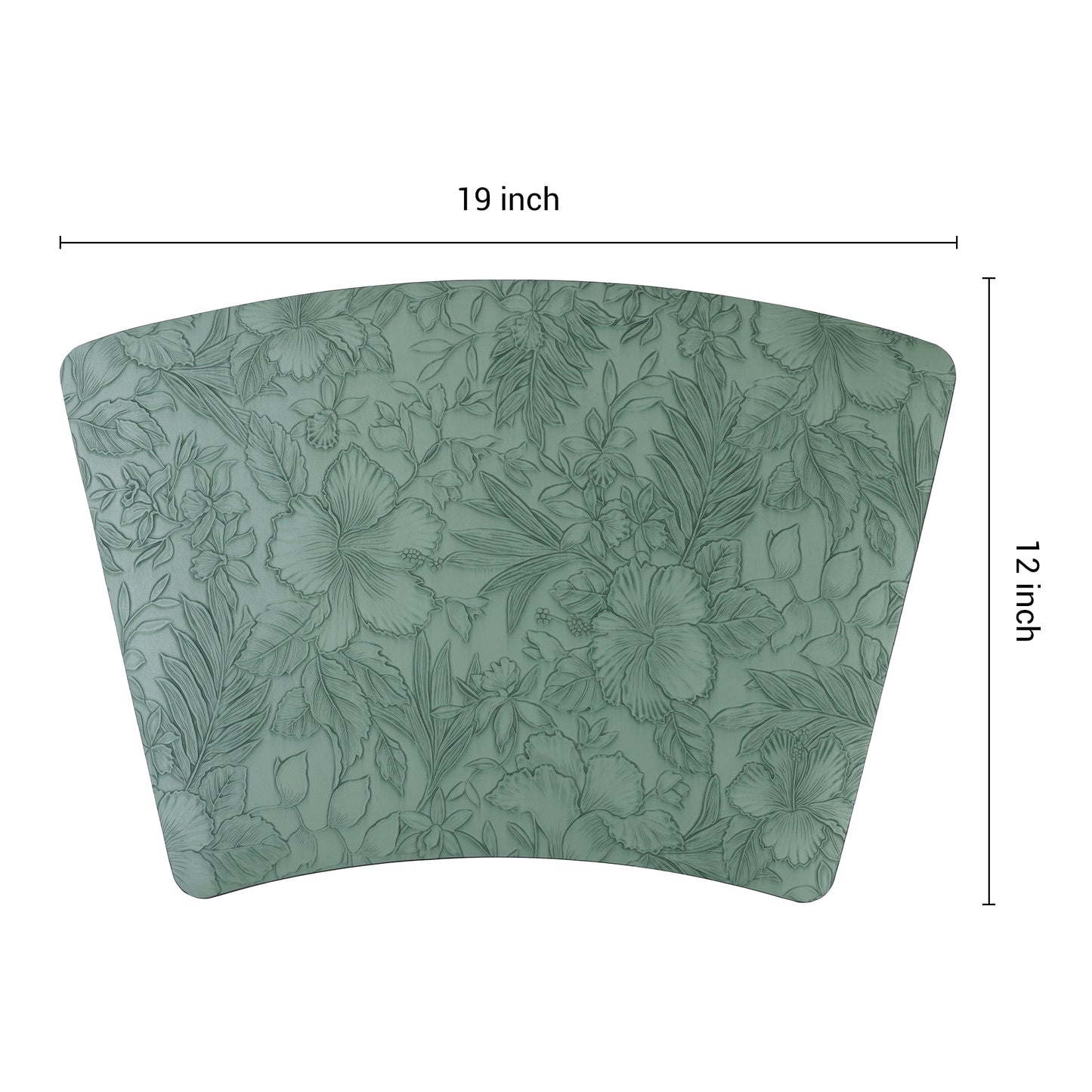 Set of 6 Placemats, Faux Leather Flowers for Kitchen Dining Table Decor 19*12in