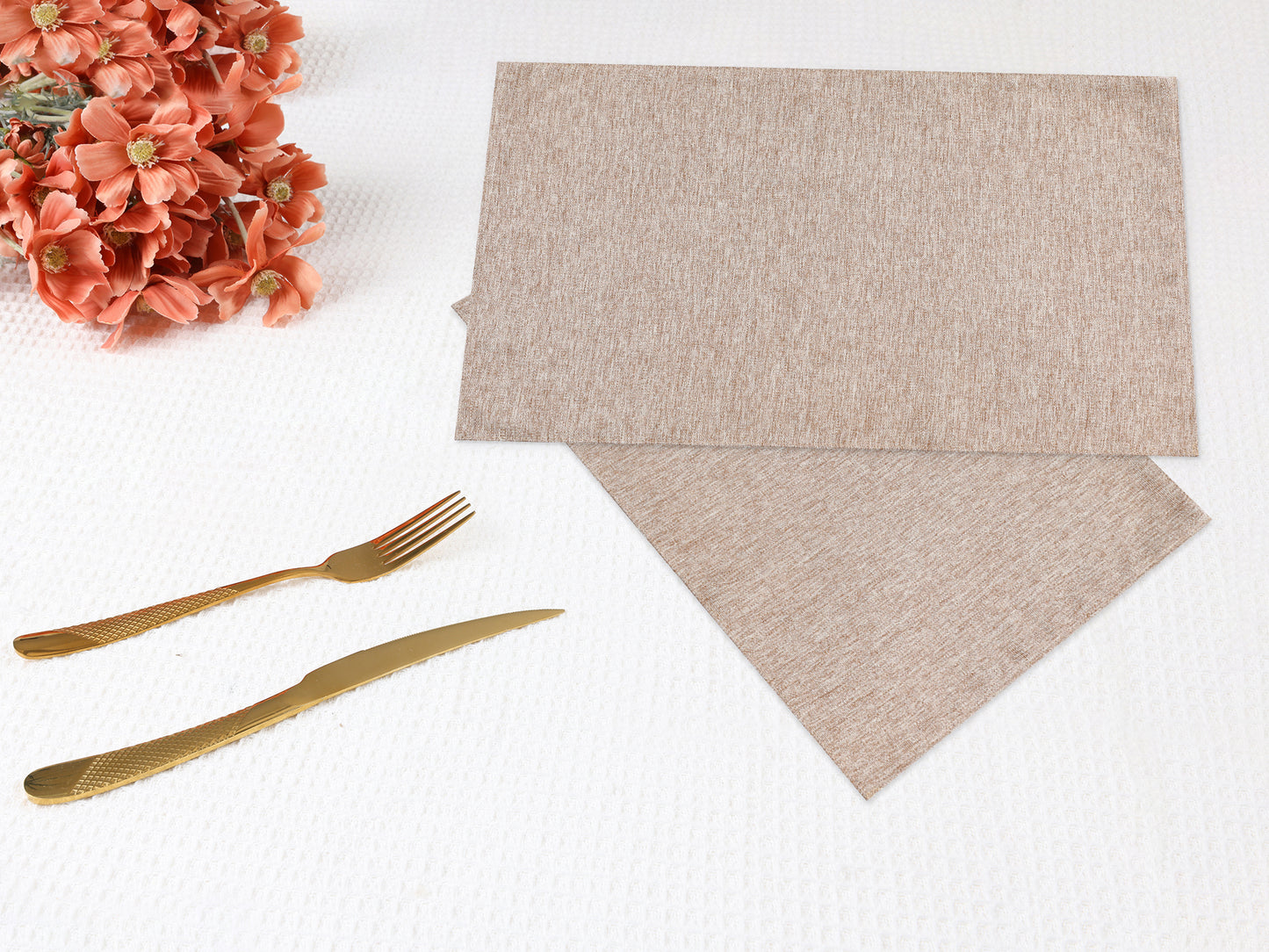 Placemats Set of 6 Polyester for Kitchen Dining Table Decor Heat Resistant 18*12in