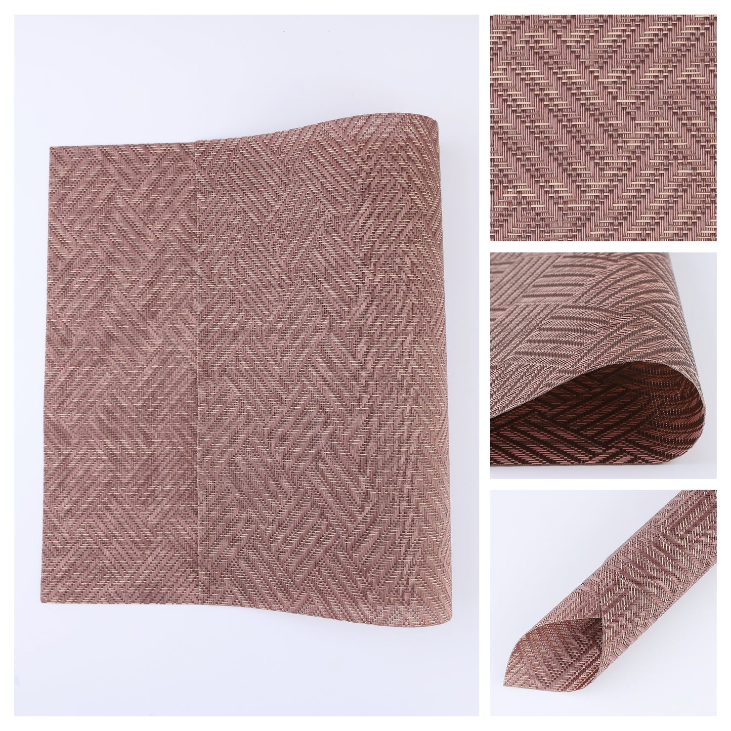 Placemats Set of 6 PVC for Kitchen Dining Table Decor Heat Resistant 18*12in