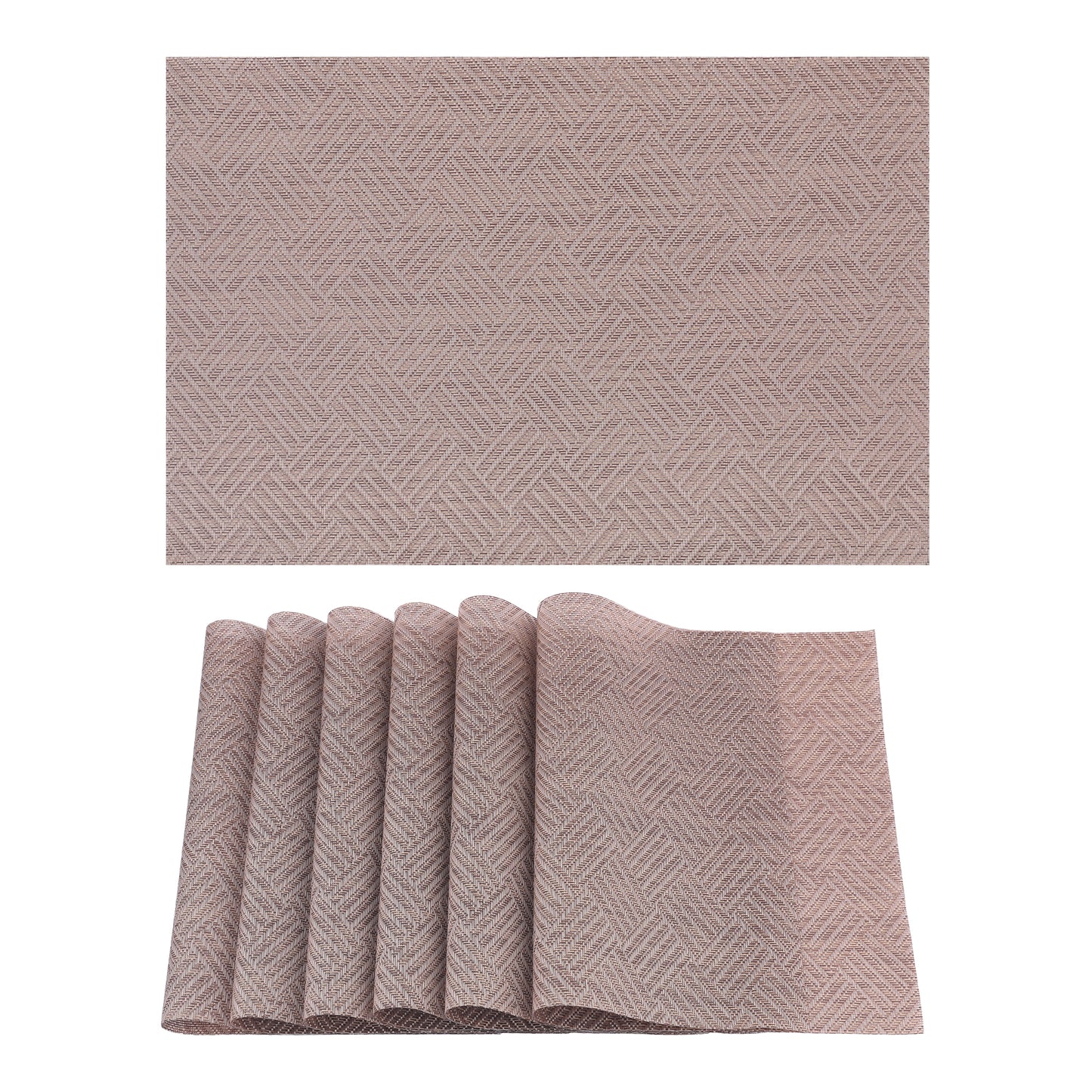Placemats Set of 6 PVC for Kitchen Dining Table Decor Heat Resistant 18*12in