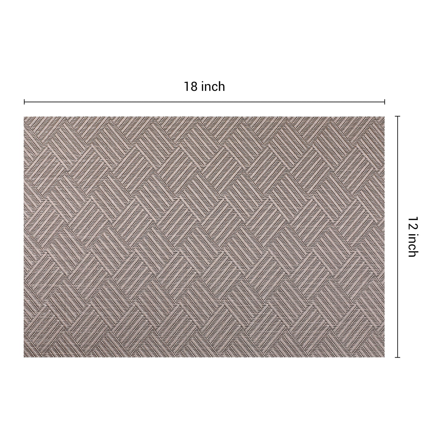 Placemats Set of 6 PVC for Kitchen Dining Table Decor Heat Resistant 18*12in
