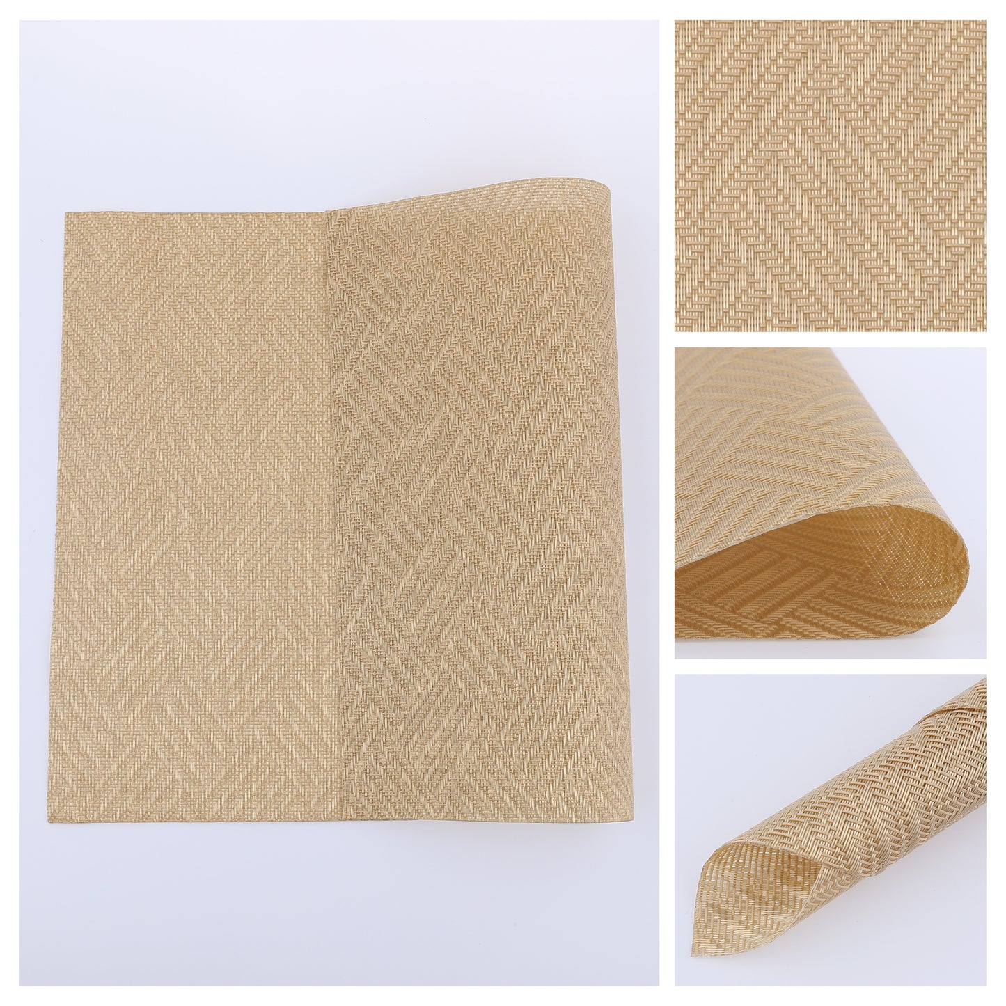 Placemats Set of 6 PVC for Kitchen Dining Table Decor Heat Resistant 18*12in
