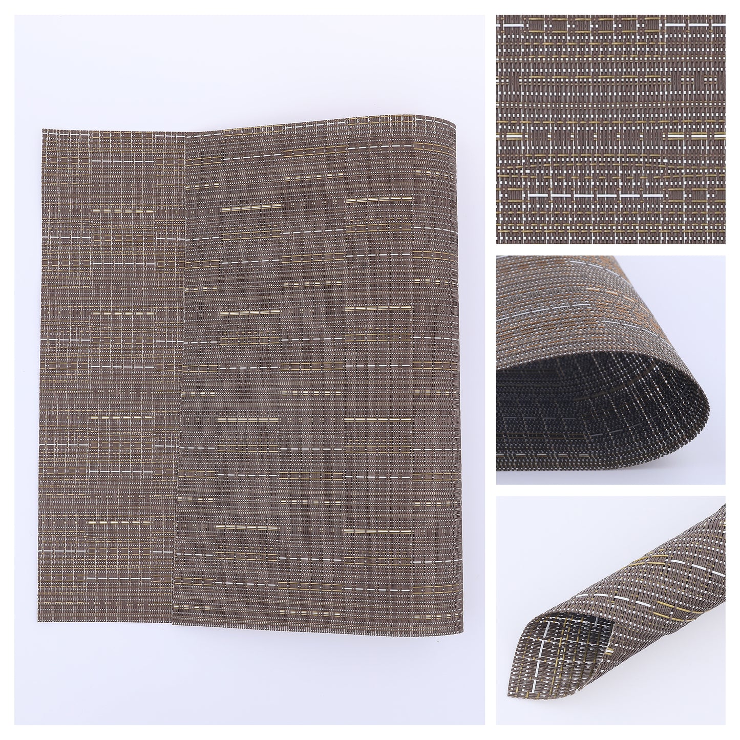 Placemats Set of 8 PVC for Kitchen Dining Table Decor Heat Resistant Wipeable 18*12in