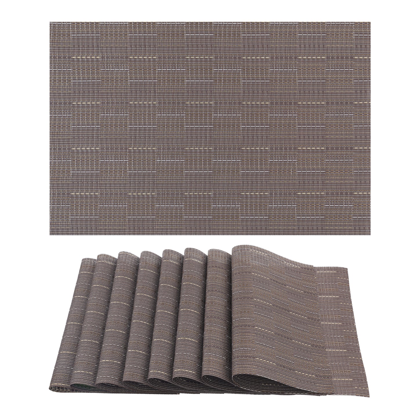 Placemats Set of 8 PVC for Kitchen Dining Table Decor Heat Resistant Wipeable 18*12in