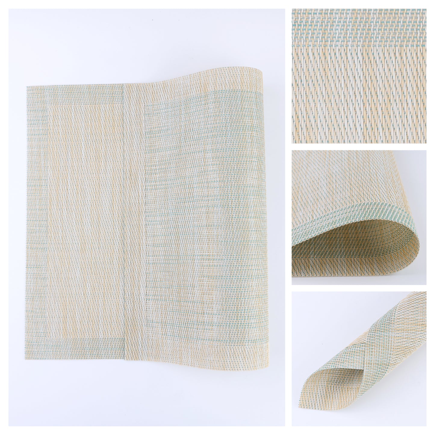 Placemats Set of 8 PVC for Kitchen Dining Table Decor Heat Resistant Wipeable 18*12in