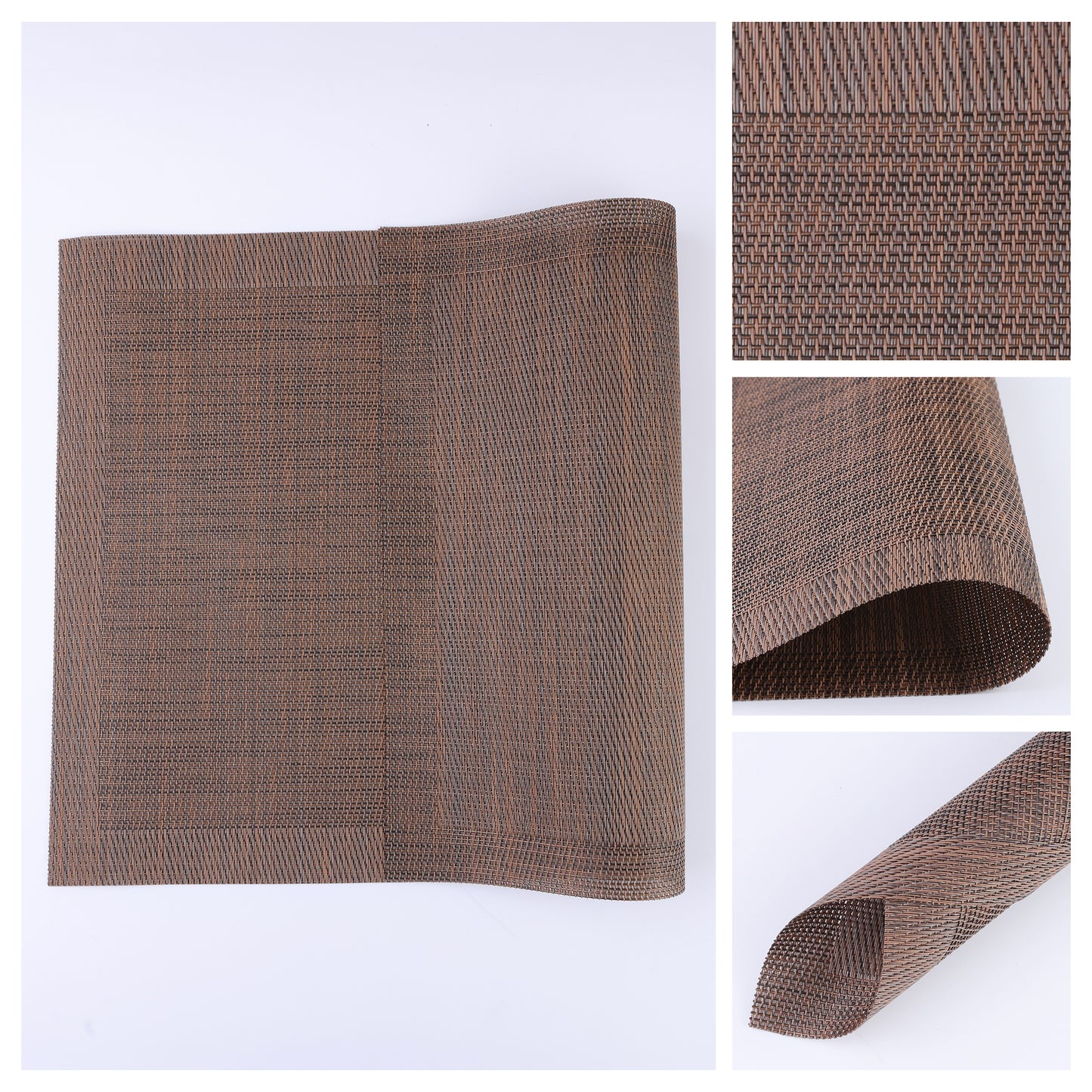 Placemats Set of 8 PVC for Kitchen Dining Table Decor Heat Resistant Wipeable 18*12in