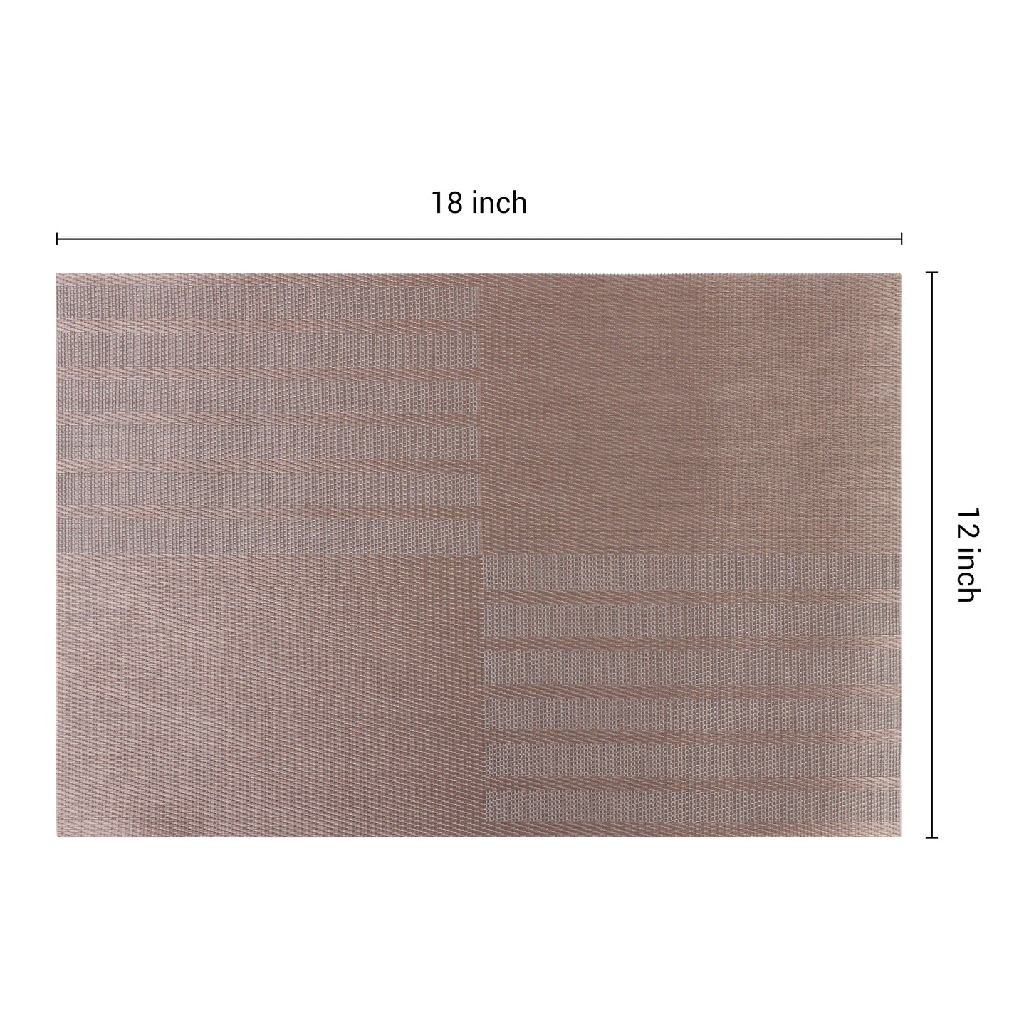 Set of 6 PVC Placemats for Kitchen Dining Table Decor Heat-resistant Wipeable 18*12in