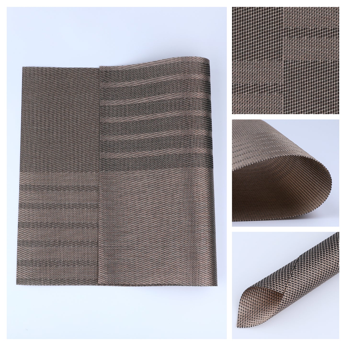 Set of 6 PVC Placemats for Kitchen Dining Table Decor Heat-resistant Wipeable 18*12in